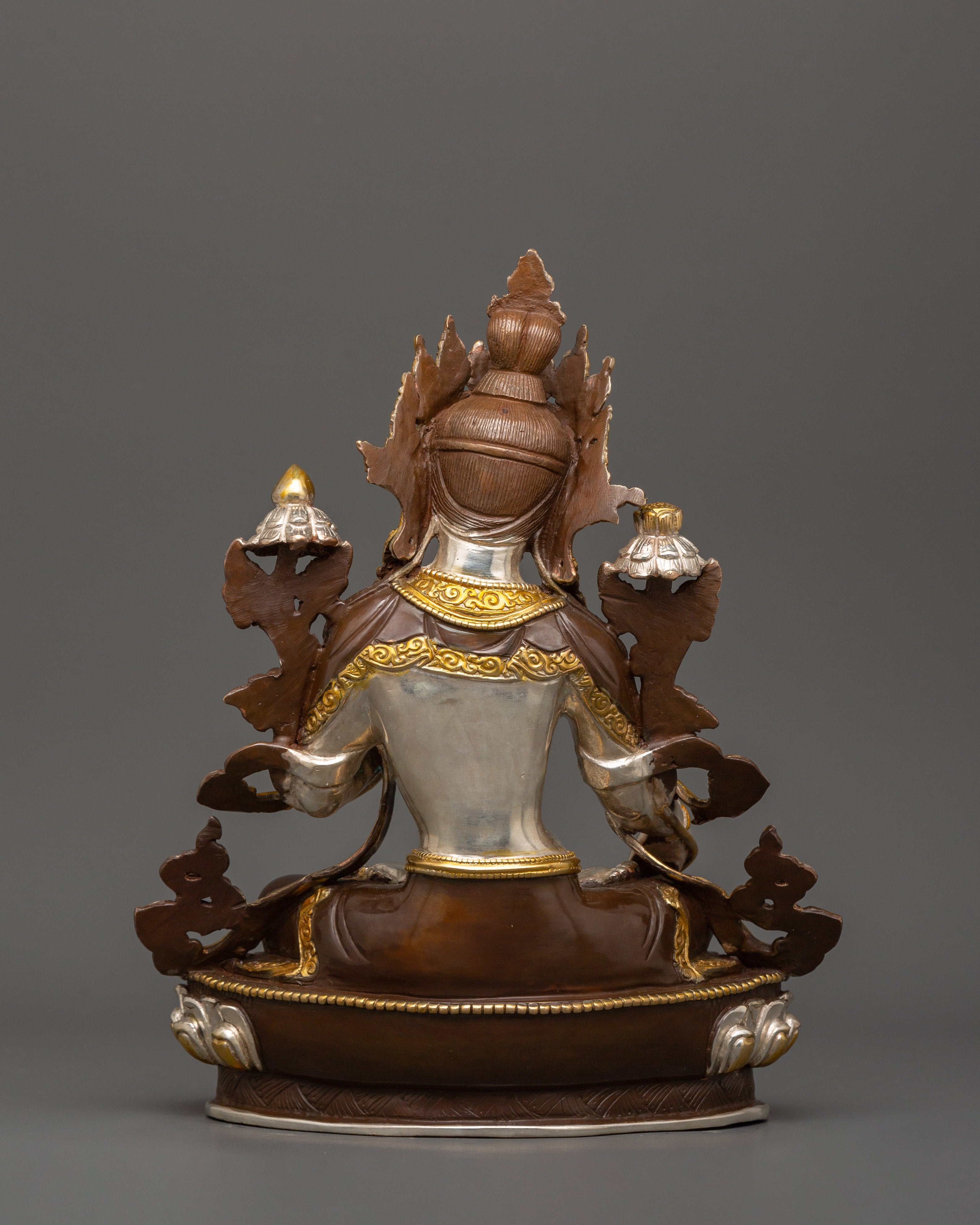 Silver Plated White Tara Statue | The Goddess of Healing