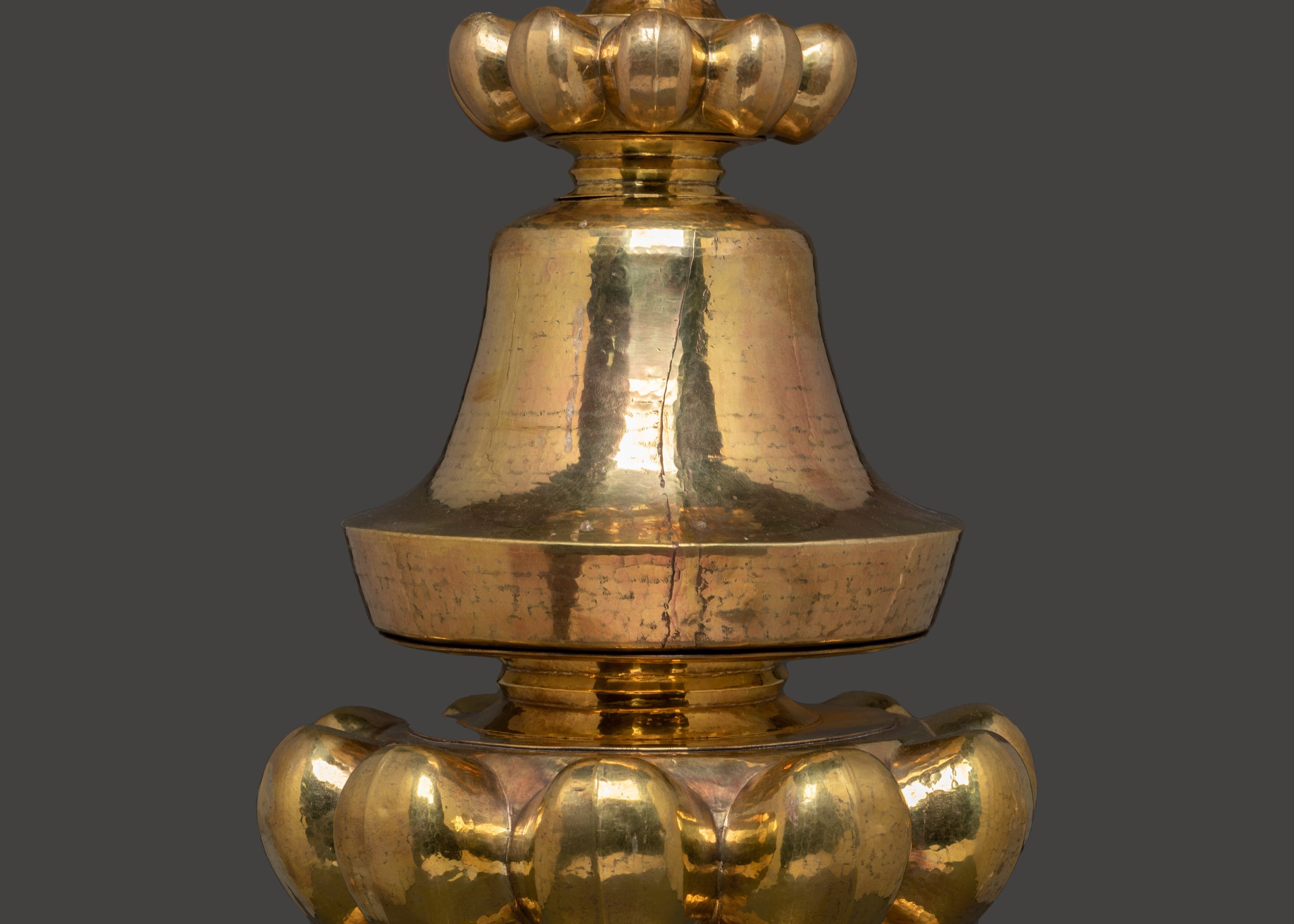 Tibetan Shrine Top Piece Gajur | Handcrafted Brass Buddhist Finial for Stupas & Altars