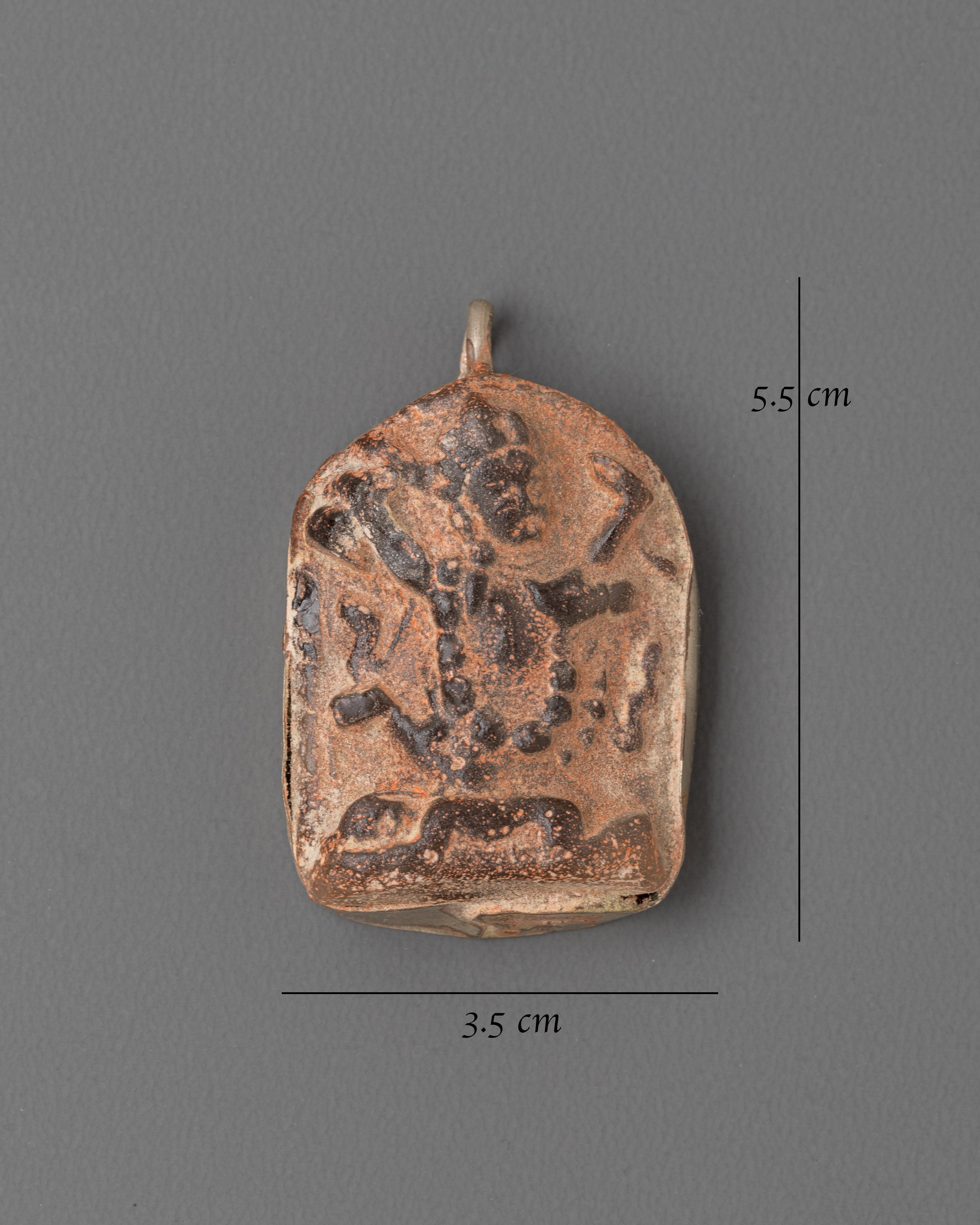 Buddhist Locket for Accessory | Glass Pendant with Antique Finishing