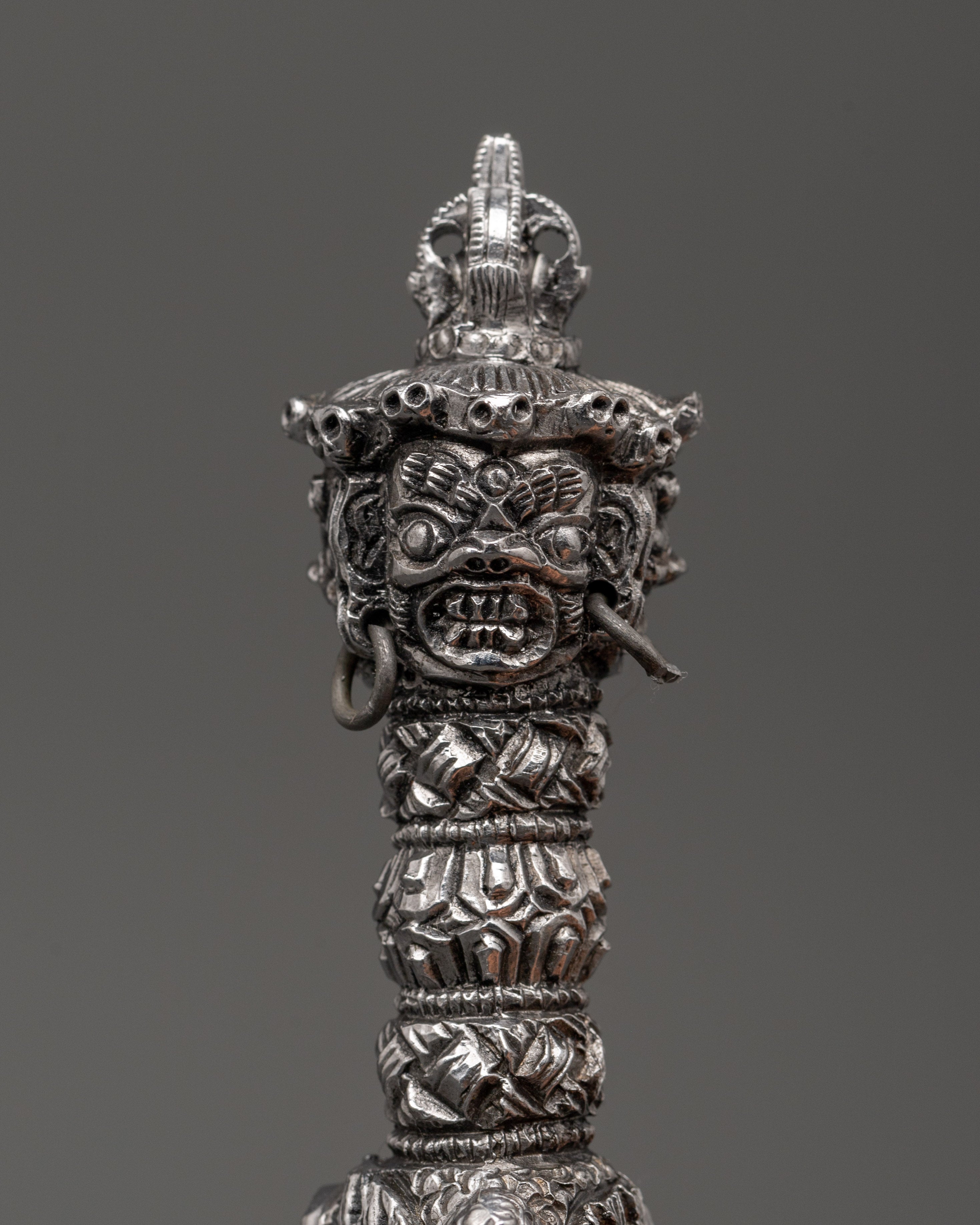 Tibetan Iron Phurba Dagger | Tibetan Buddhist Spiritual Tool