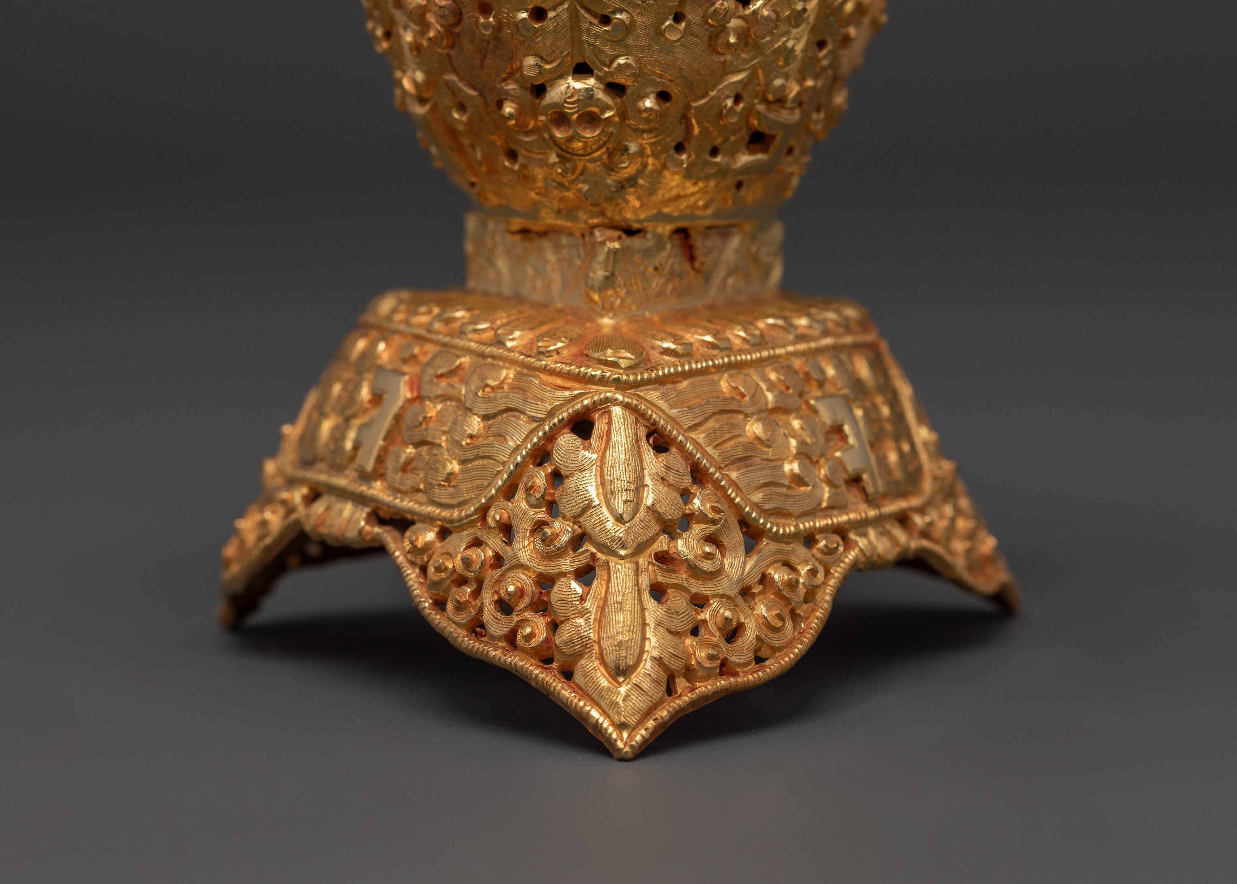Gold Plated Kapala for Buddhist Ceremonies | Kapala for Tantric Practices