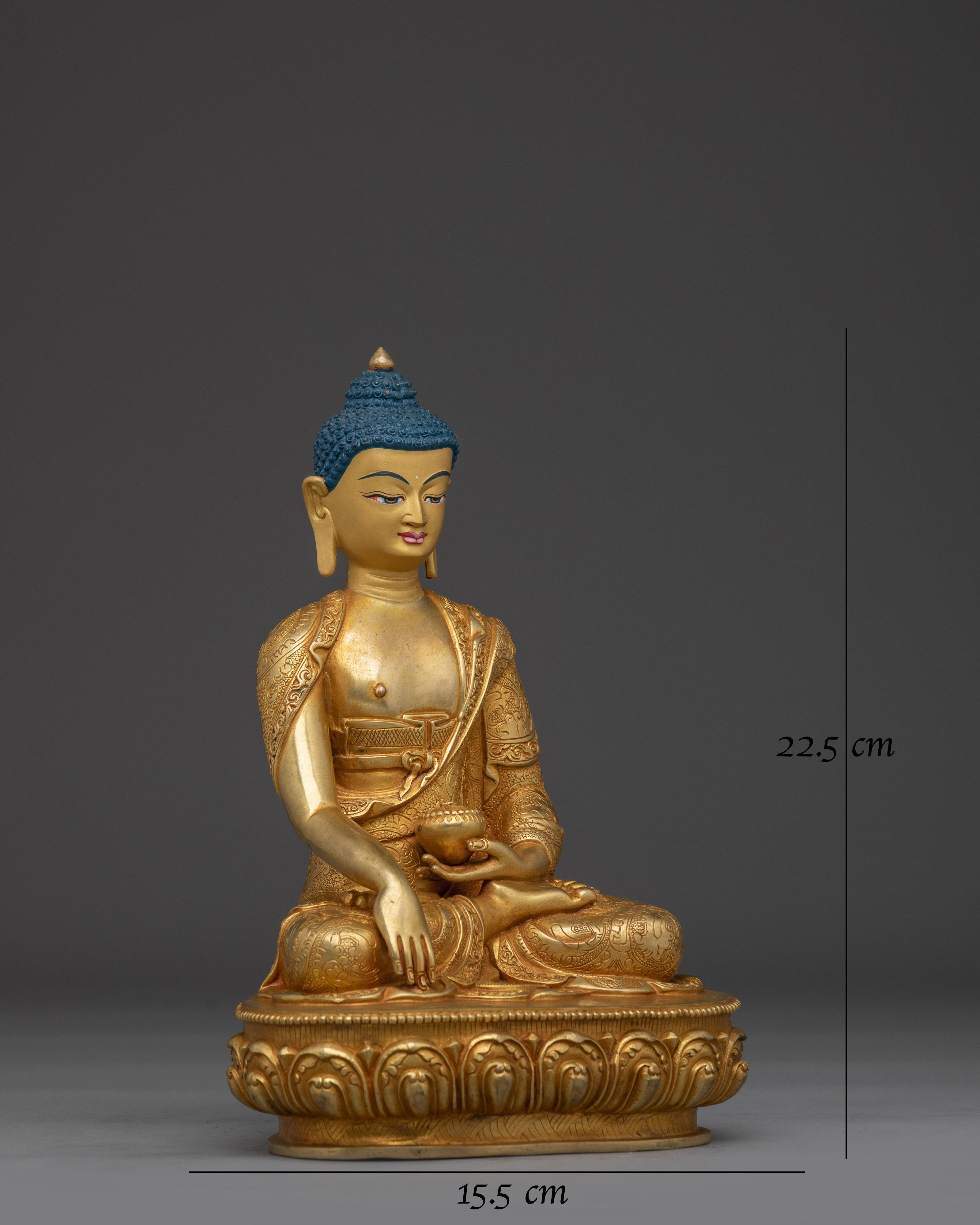 Gold Gilded Copper Shakyamuni Buddha Artwork