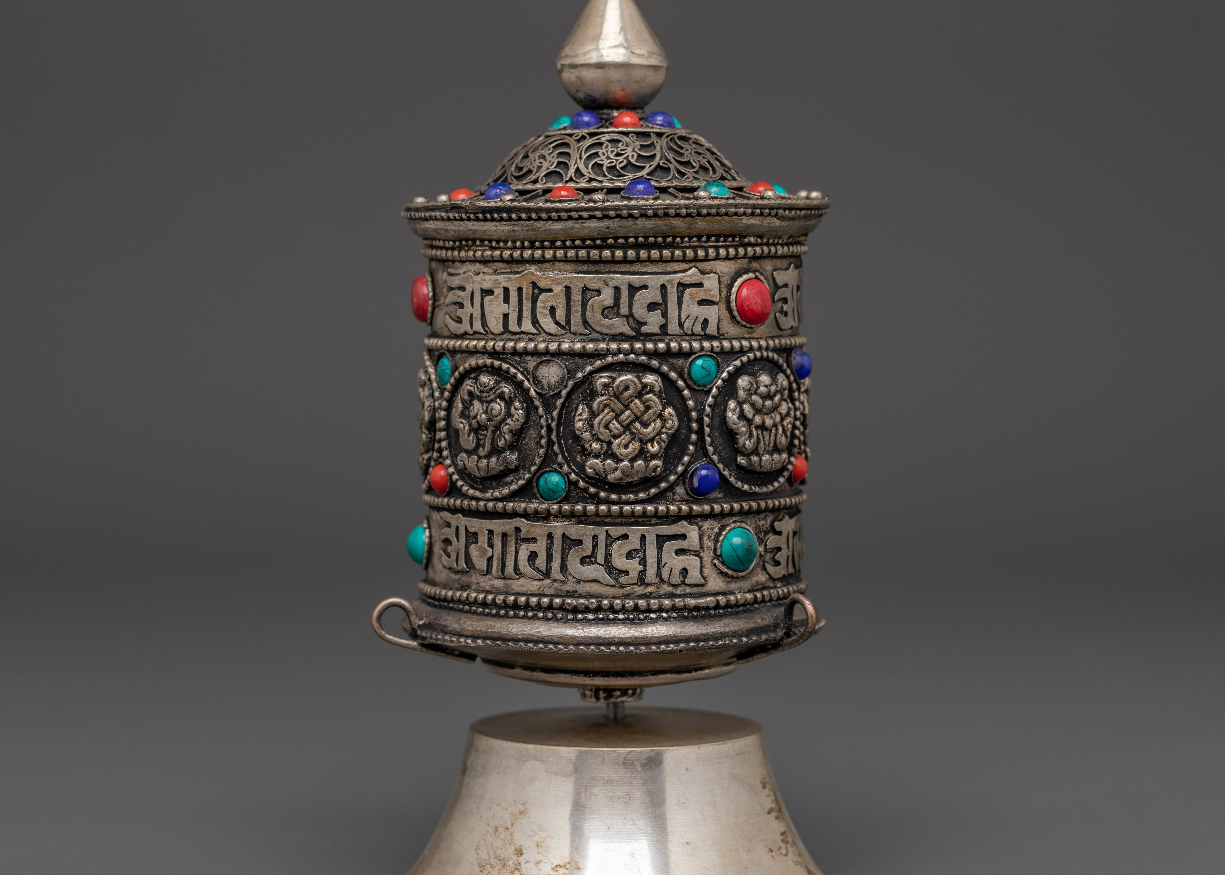 Handmade Brass Tibetan Prayer Wheel | Authentic Tibetan Spiritual Decor