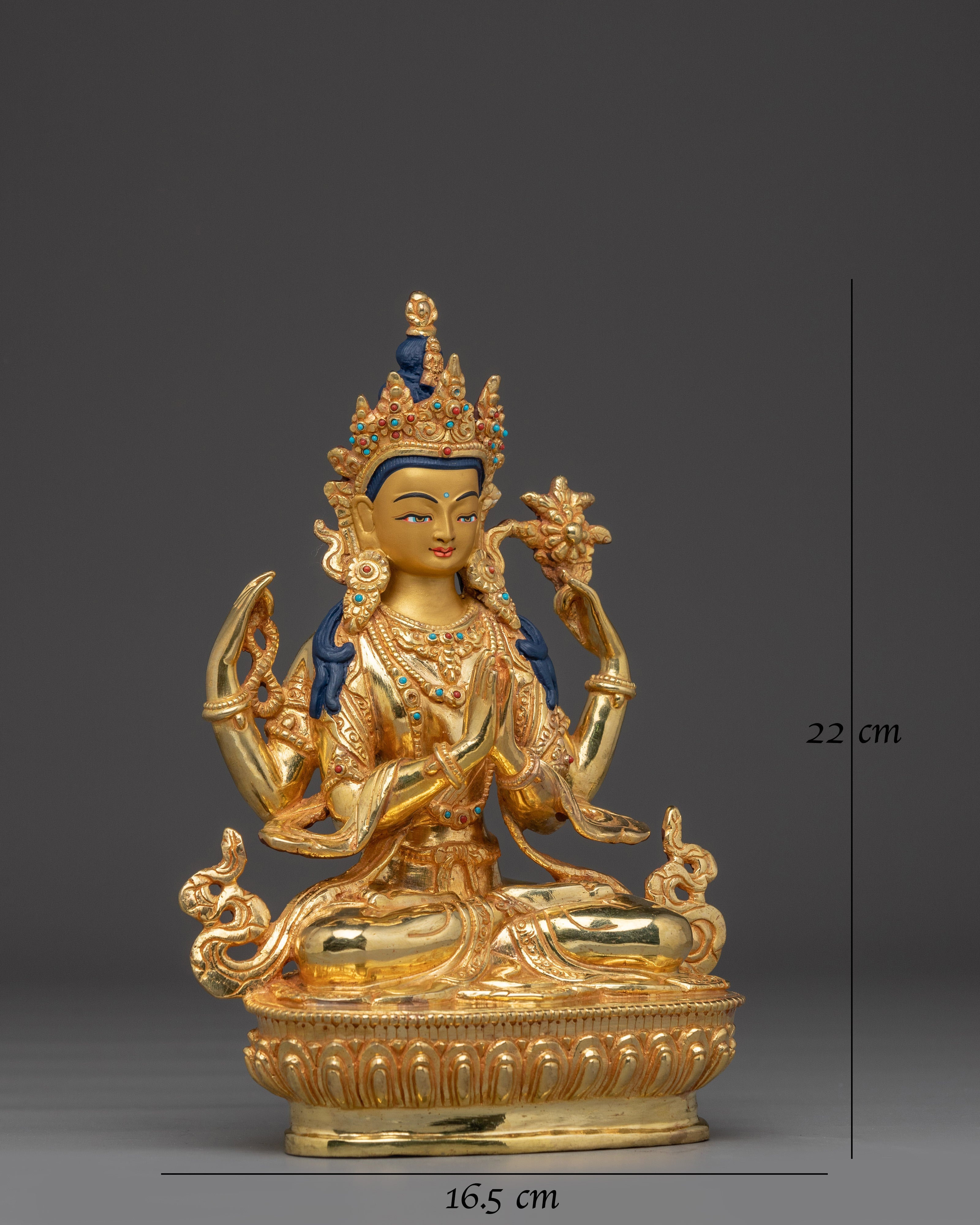 Peaceful Compassionate Chenrezig Statue