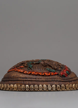 Sacred Kapala Skull Cup | Ritual Tool for Spiritual Offerings and Enlightenment