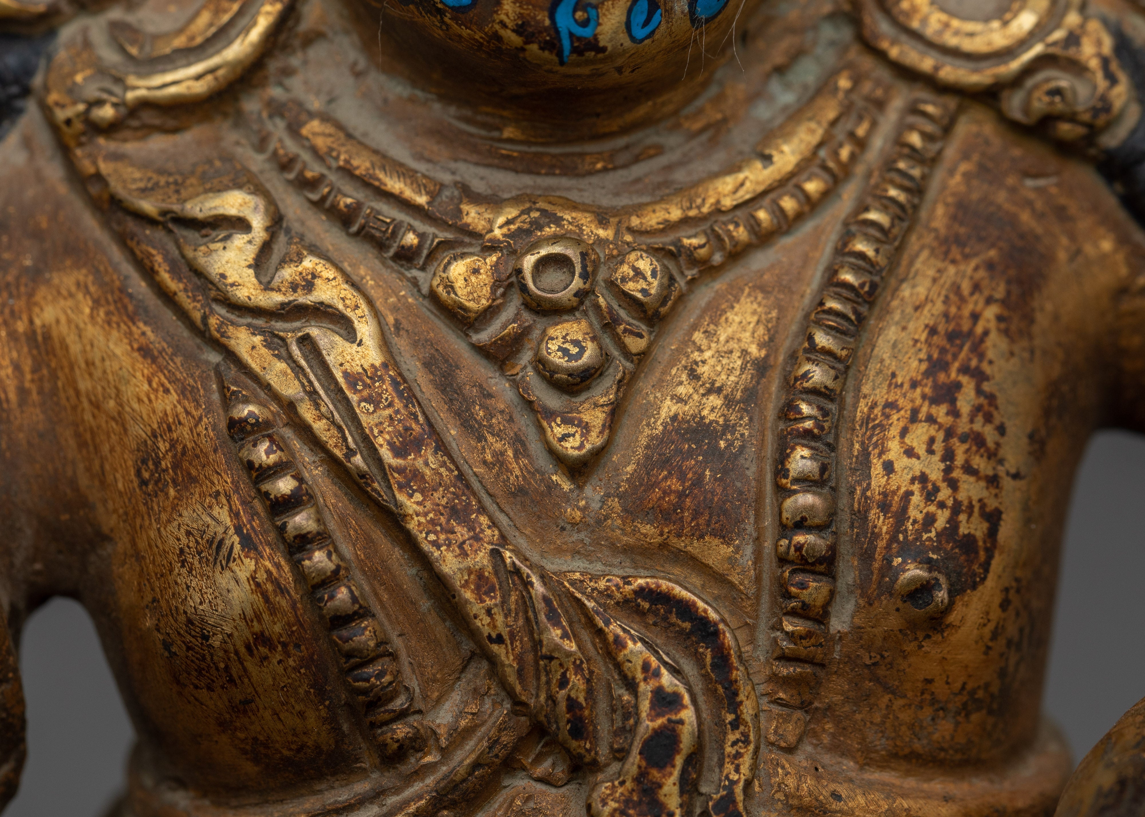 Handmade Copper Statue of Dzambhala | Statue for Altar