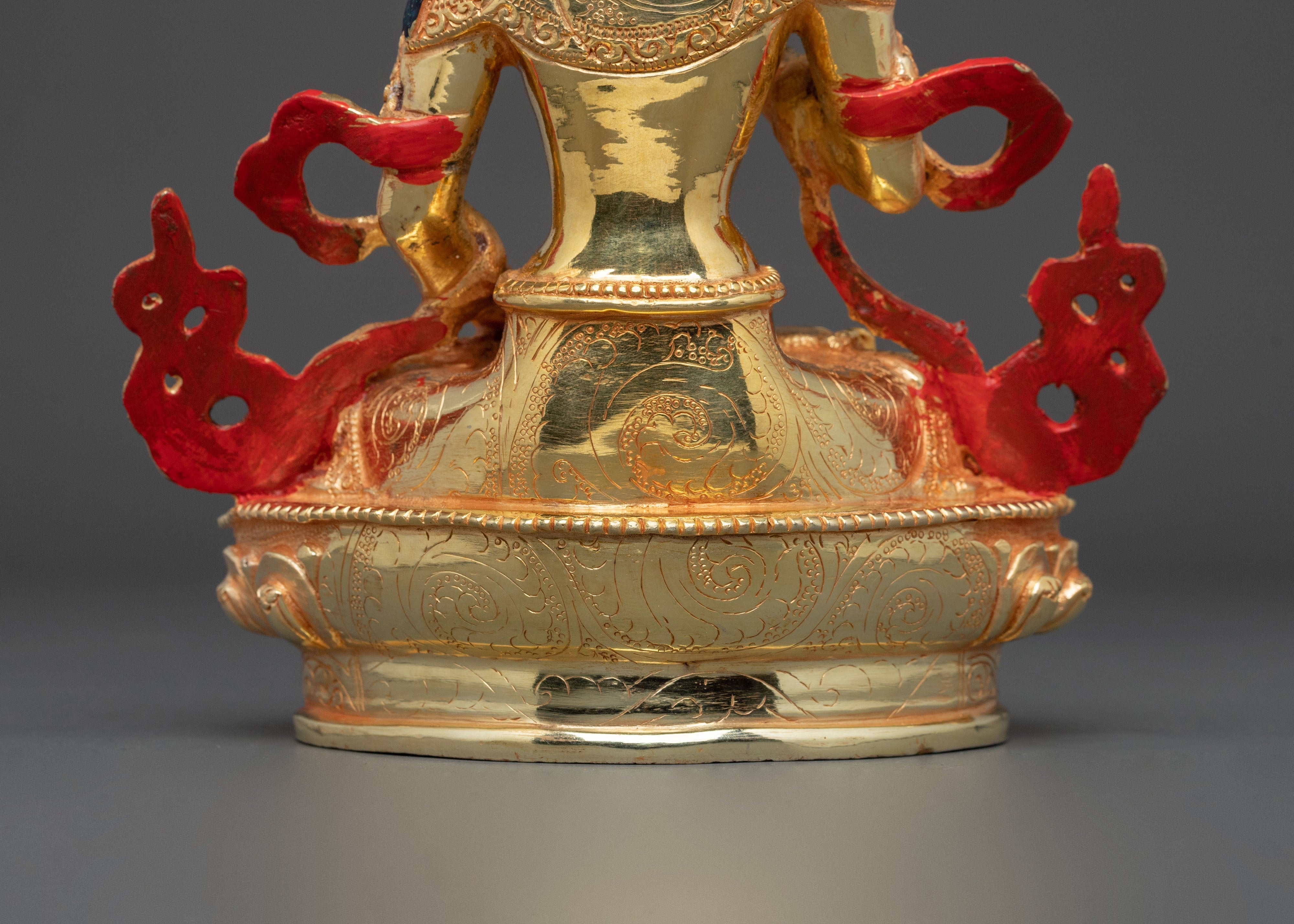 Hand-Carved Vajrasattva Copper Statue |  Buddhist Sacred Art