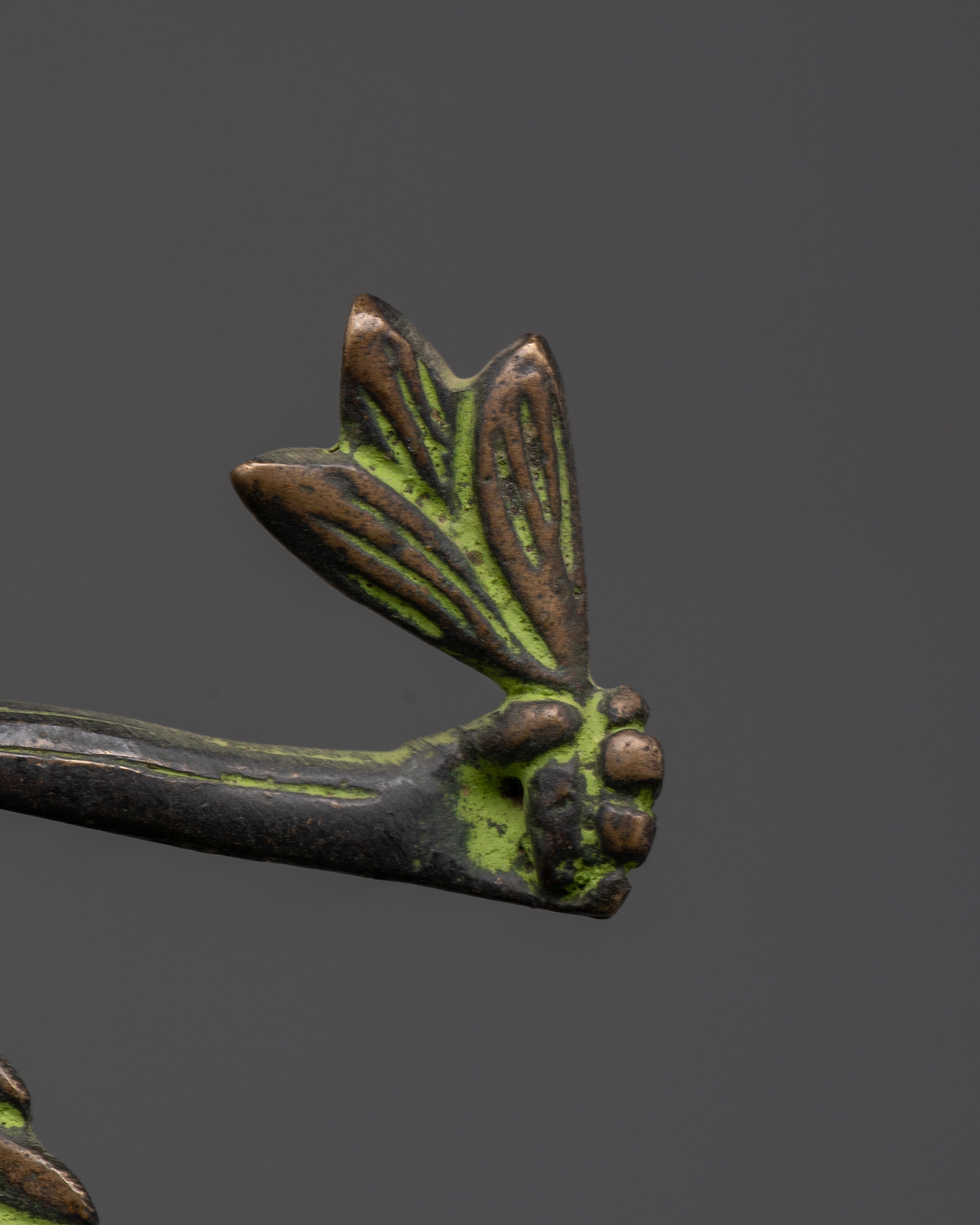 Oxidized Brass Chitipati Statue | Dancing Skeleton Deities of Impermanence