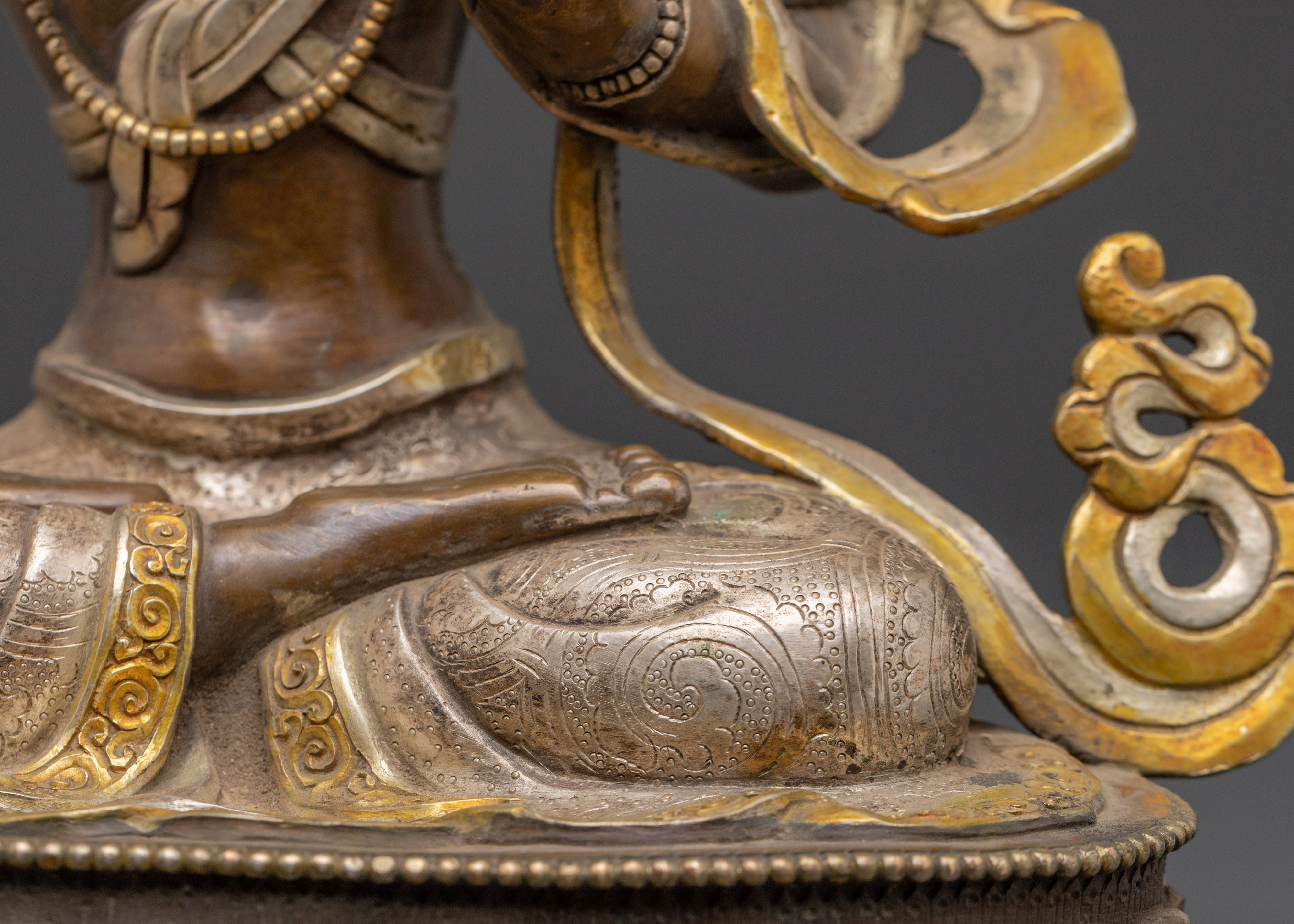 Handcrafted Tibetan Manjushri Statue | Wisdom Deity Sculpture for Home Altar