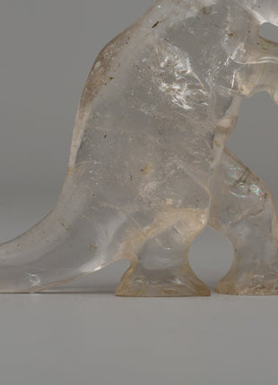 Hand-Carved Crystal Quartz Dragon Statue | Mystical Guardian