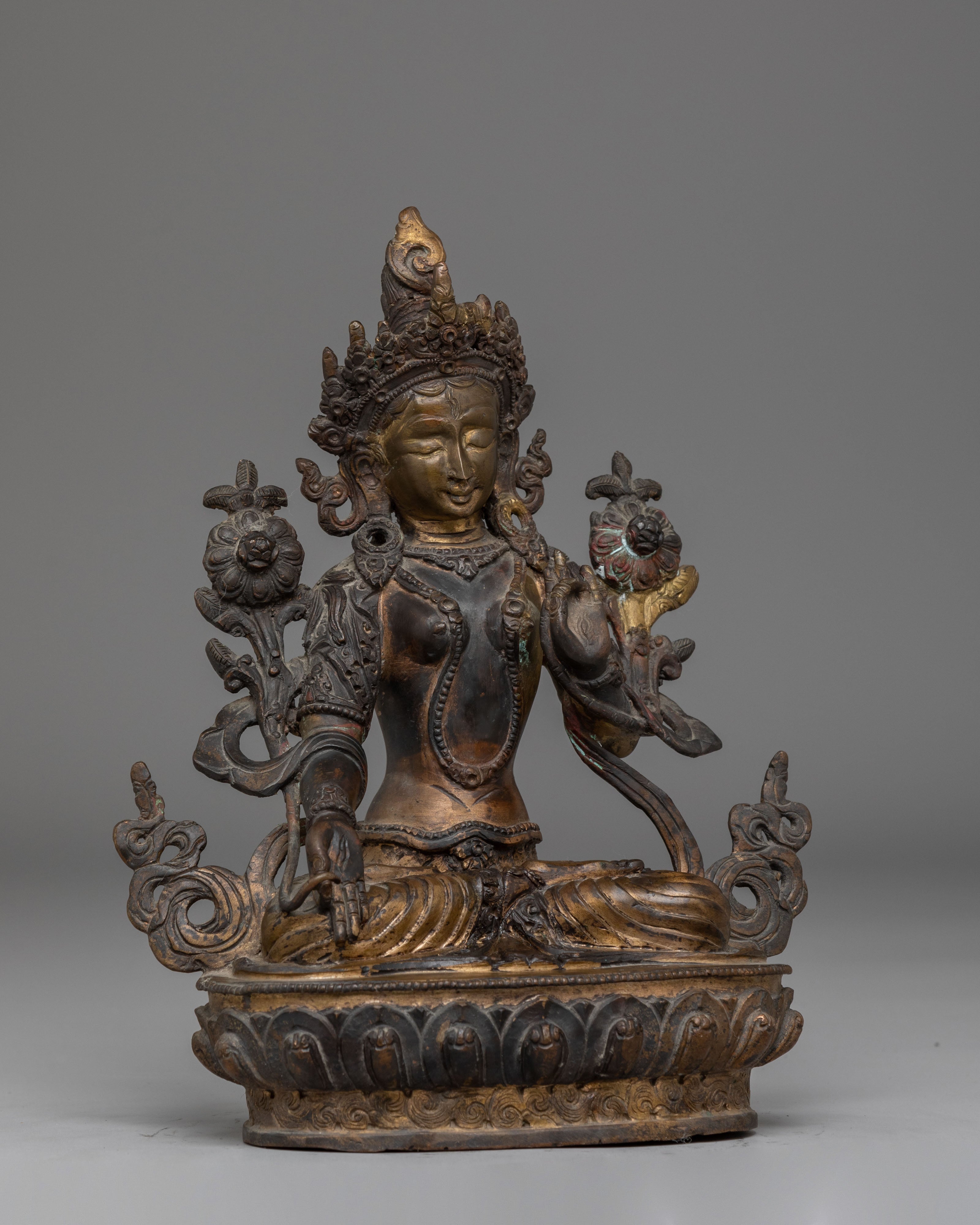 Handmade White Tara Sacred Statue | Tibetan Buddhist Healing Deity