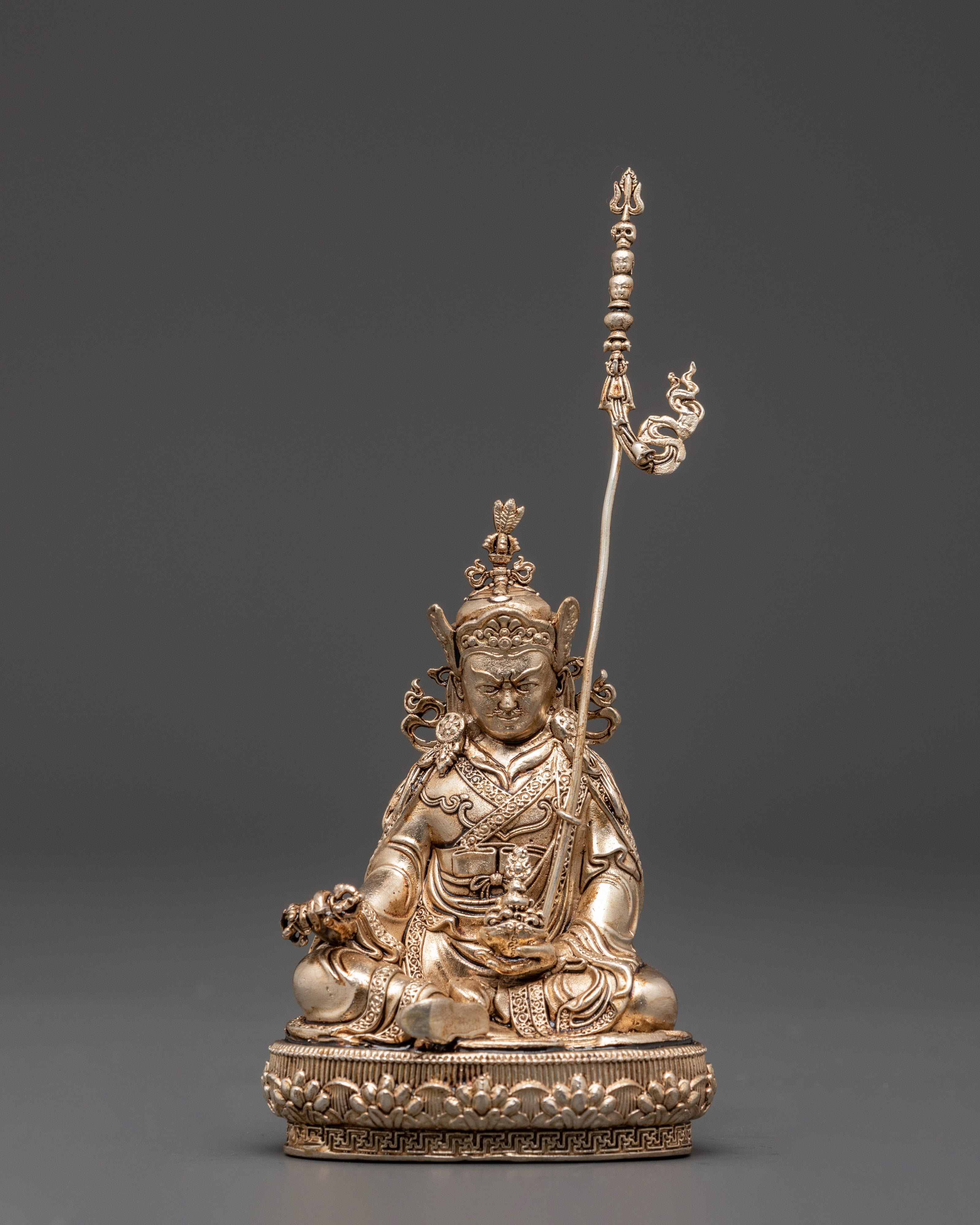 silver-plated-padmakara-statue