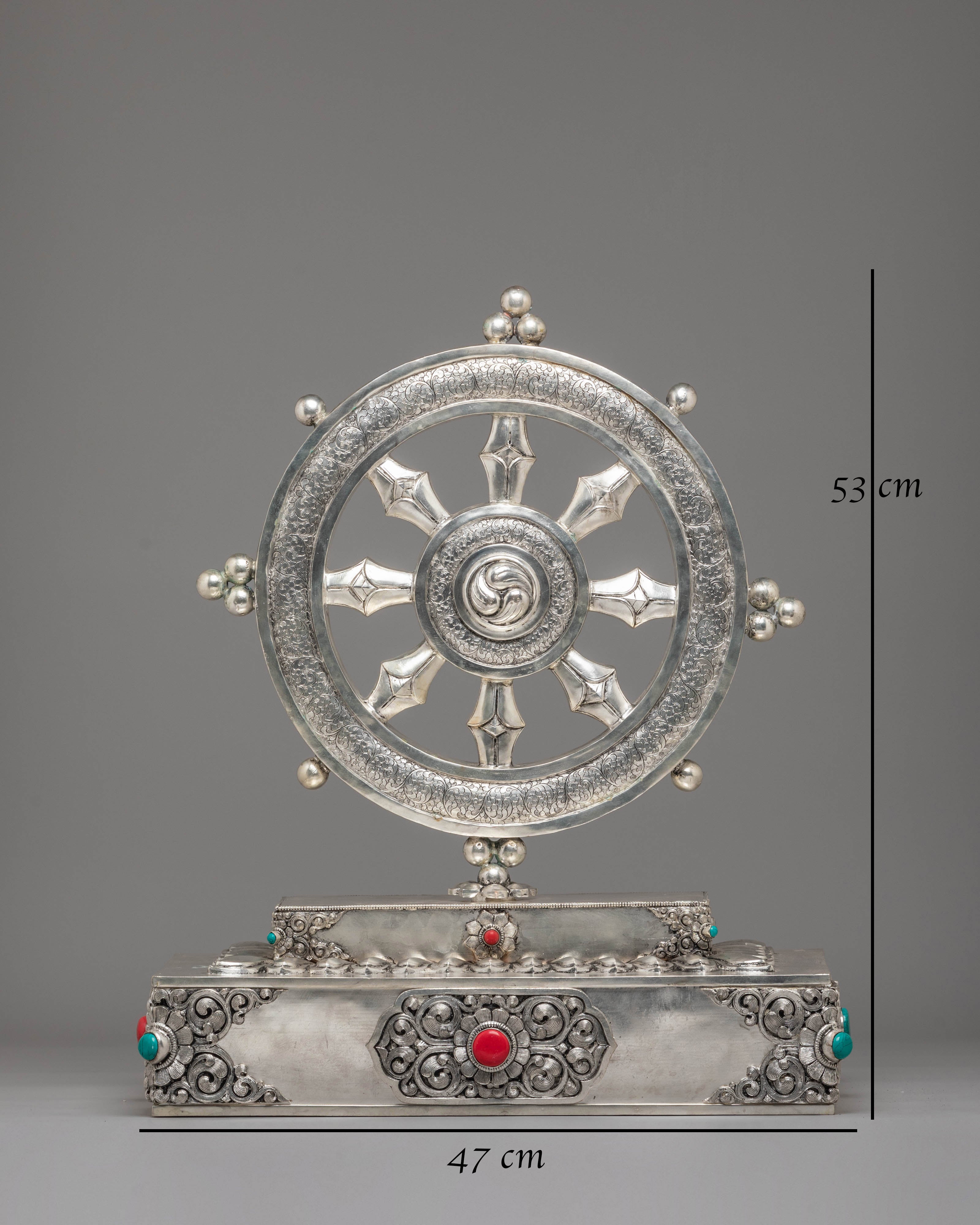 Handcrafted Buddhist Dharma Wheel | Symbol of Spiritual Enlightenment