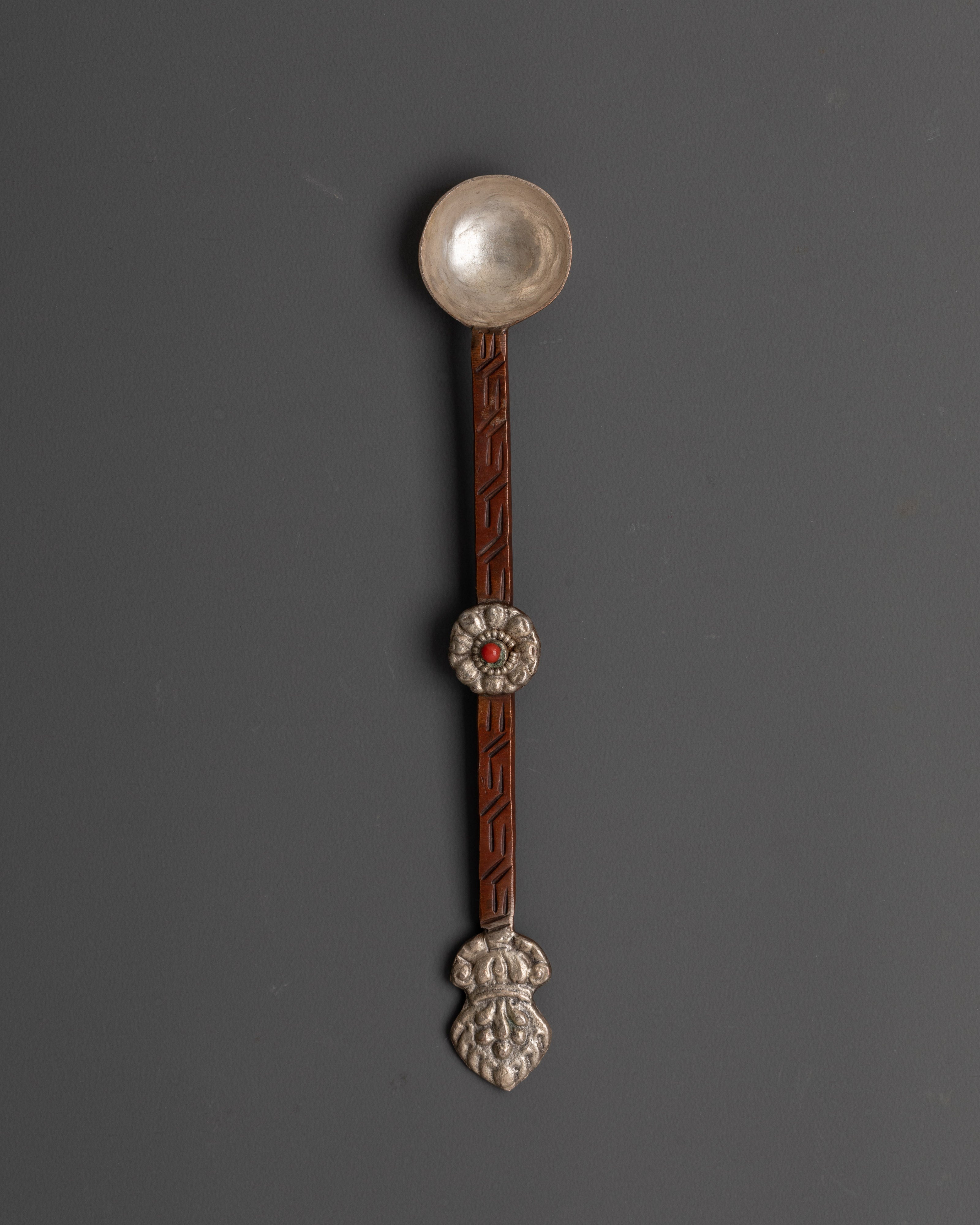 Oxidized Copper Ritual Spoon Set | Ritual Altar Utensils for Pooja & Offerings