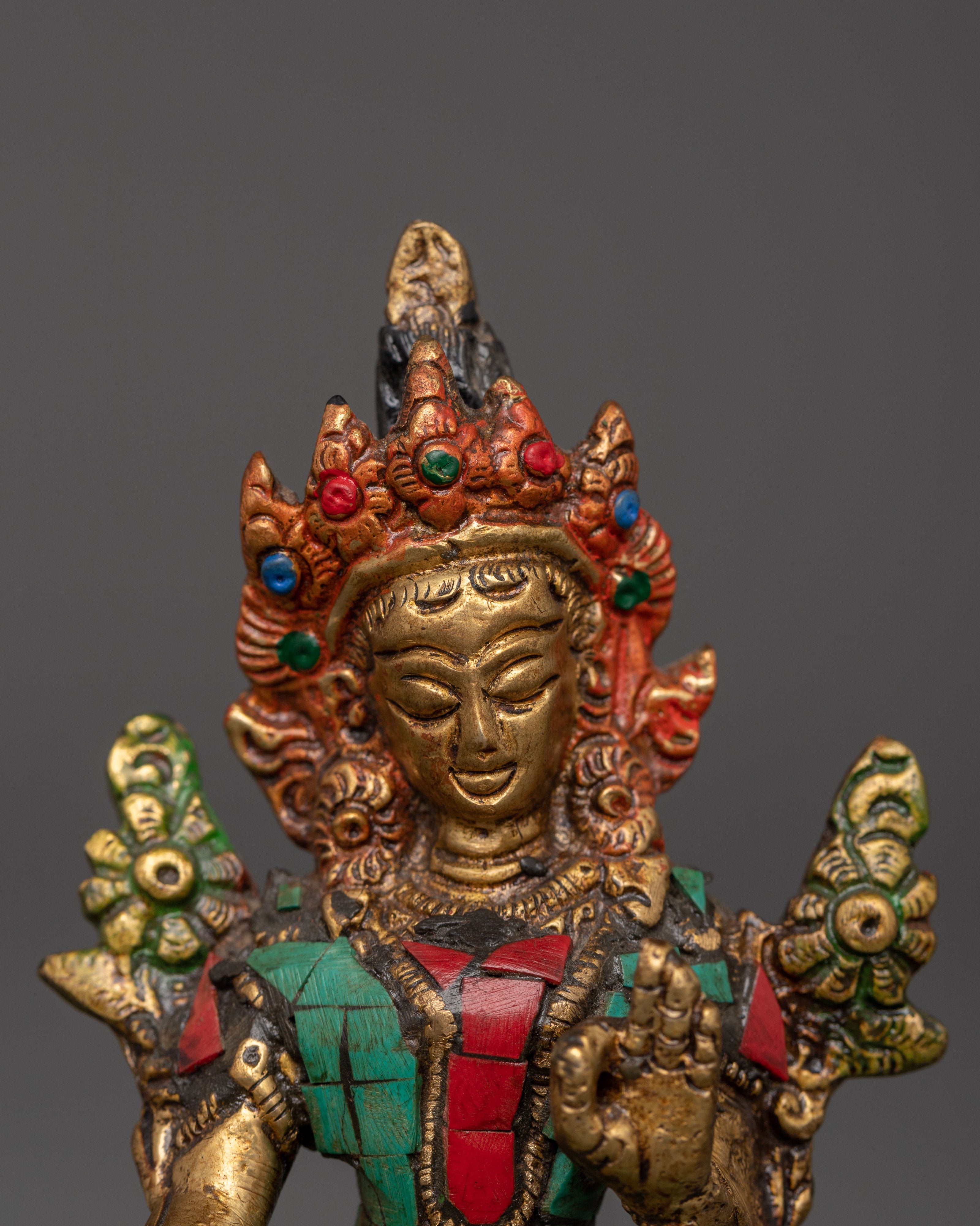 White Tara crafted with Turquoise | A Symbol of Healing