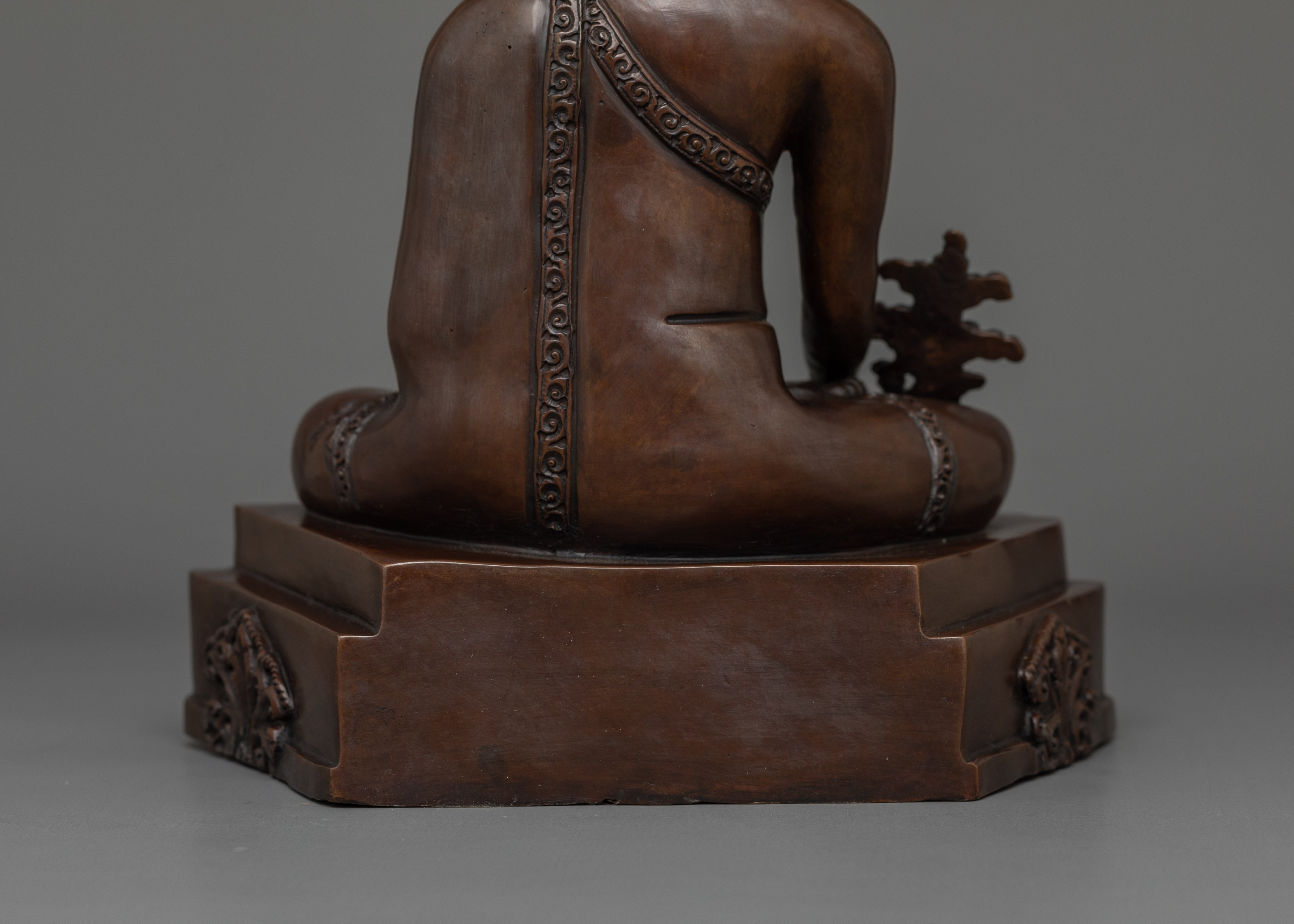 Medicine Buddha with Oxidized Copper Body Statue |  A Divine Healer