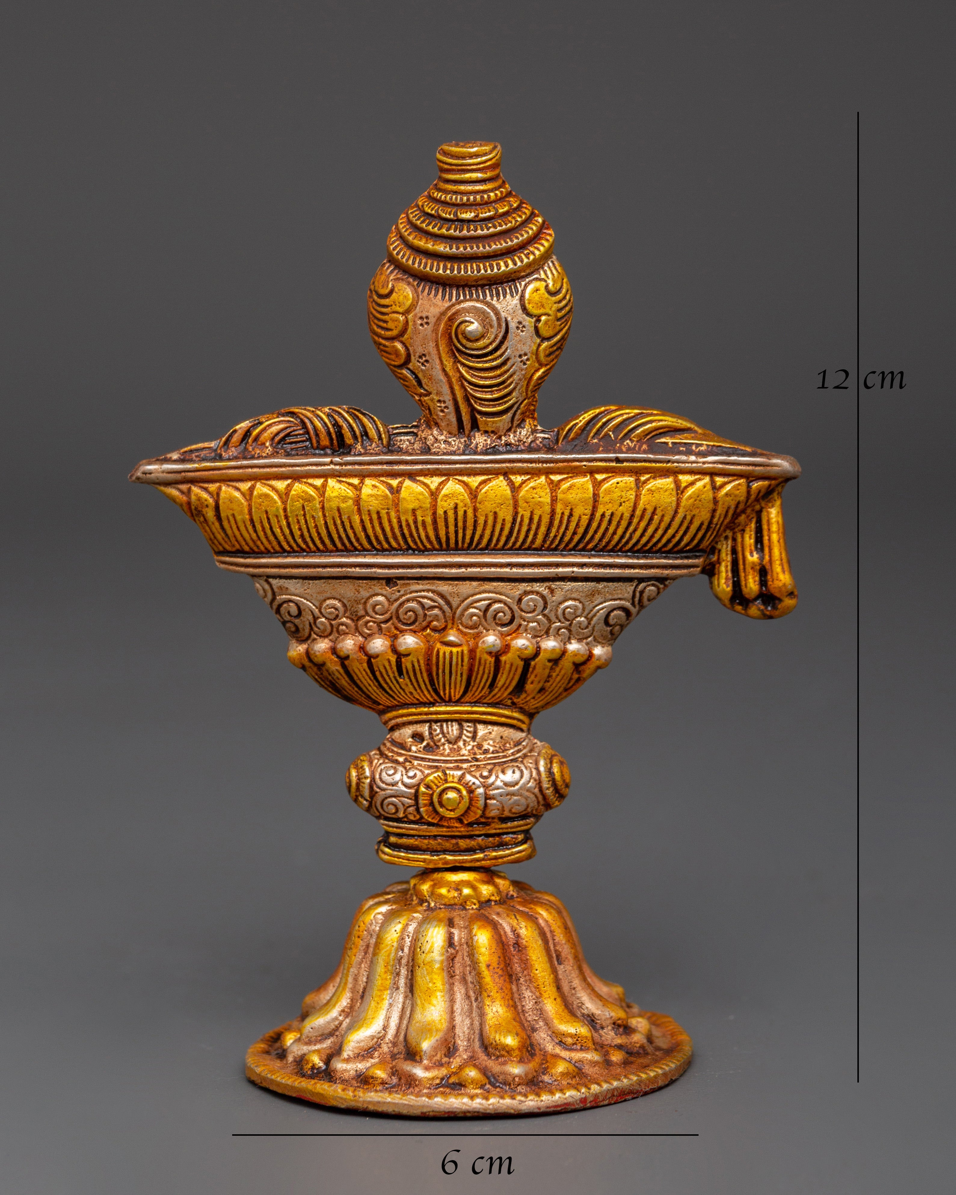 8 Auspicious Buddhist Symbols Offering Set | Gold and Silver Plated Ritual Item