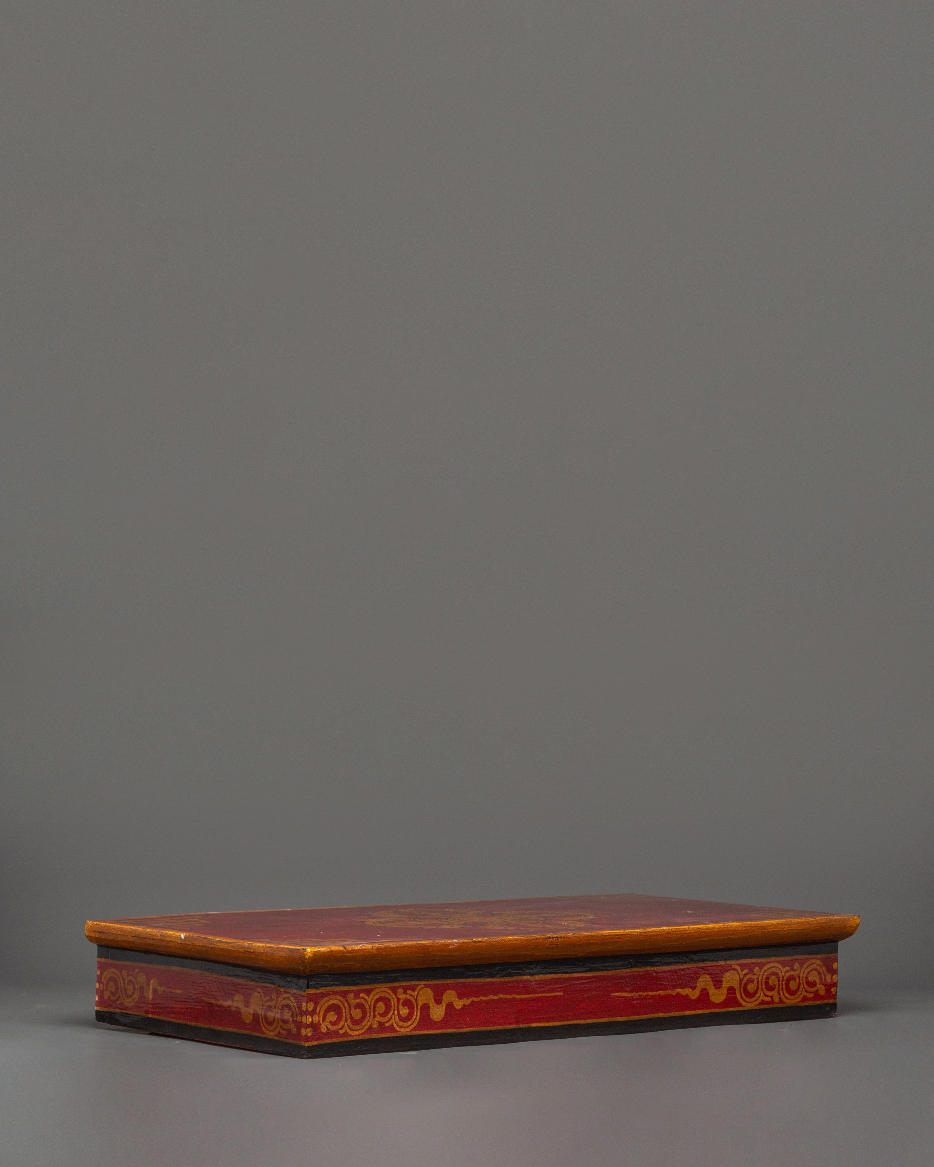 Hand-Painted Tibetan Wooden Folding Table | Snow Lion Ritual Altar Table