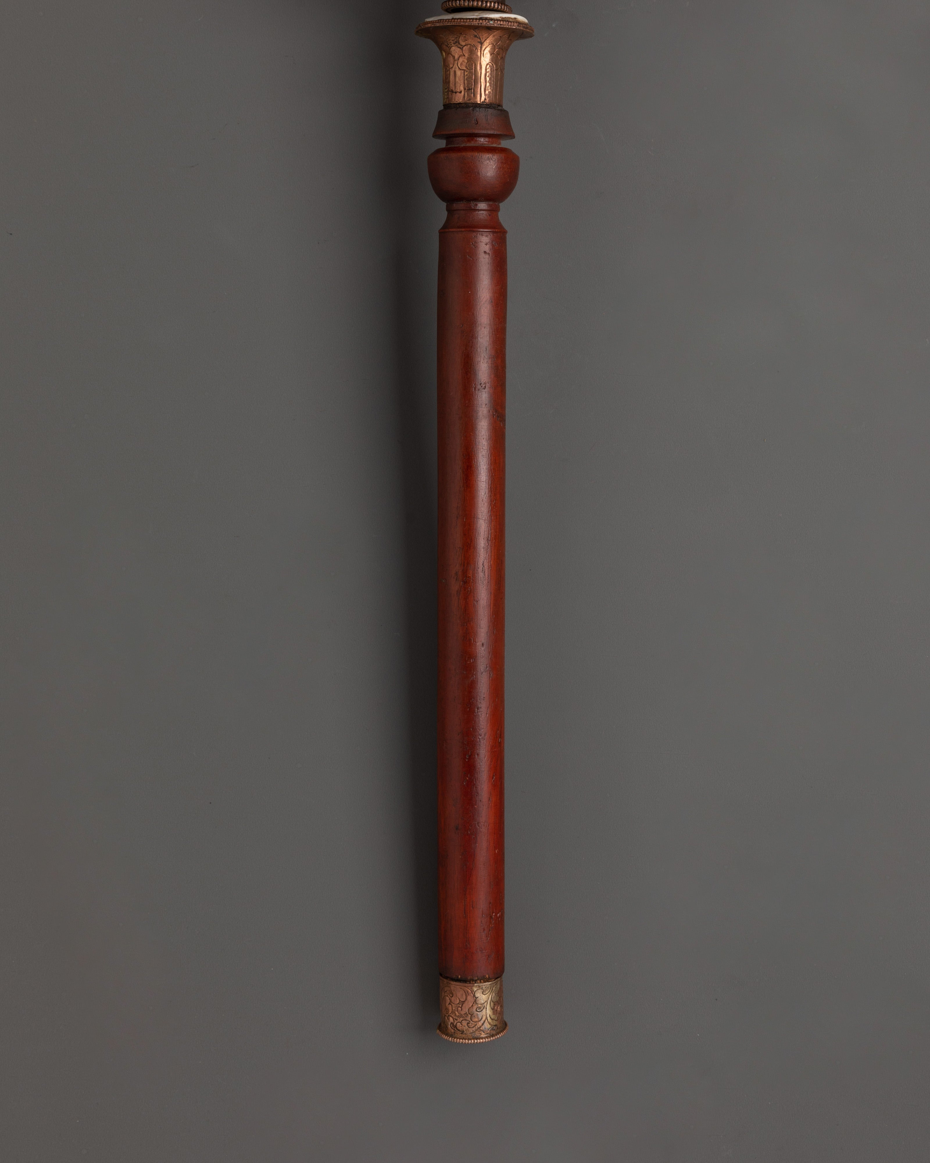 Wooden Handle Tibetan  Prayer Wheel | Sacred Buddhist Mantra Spinner