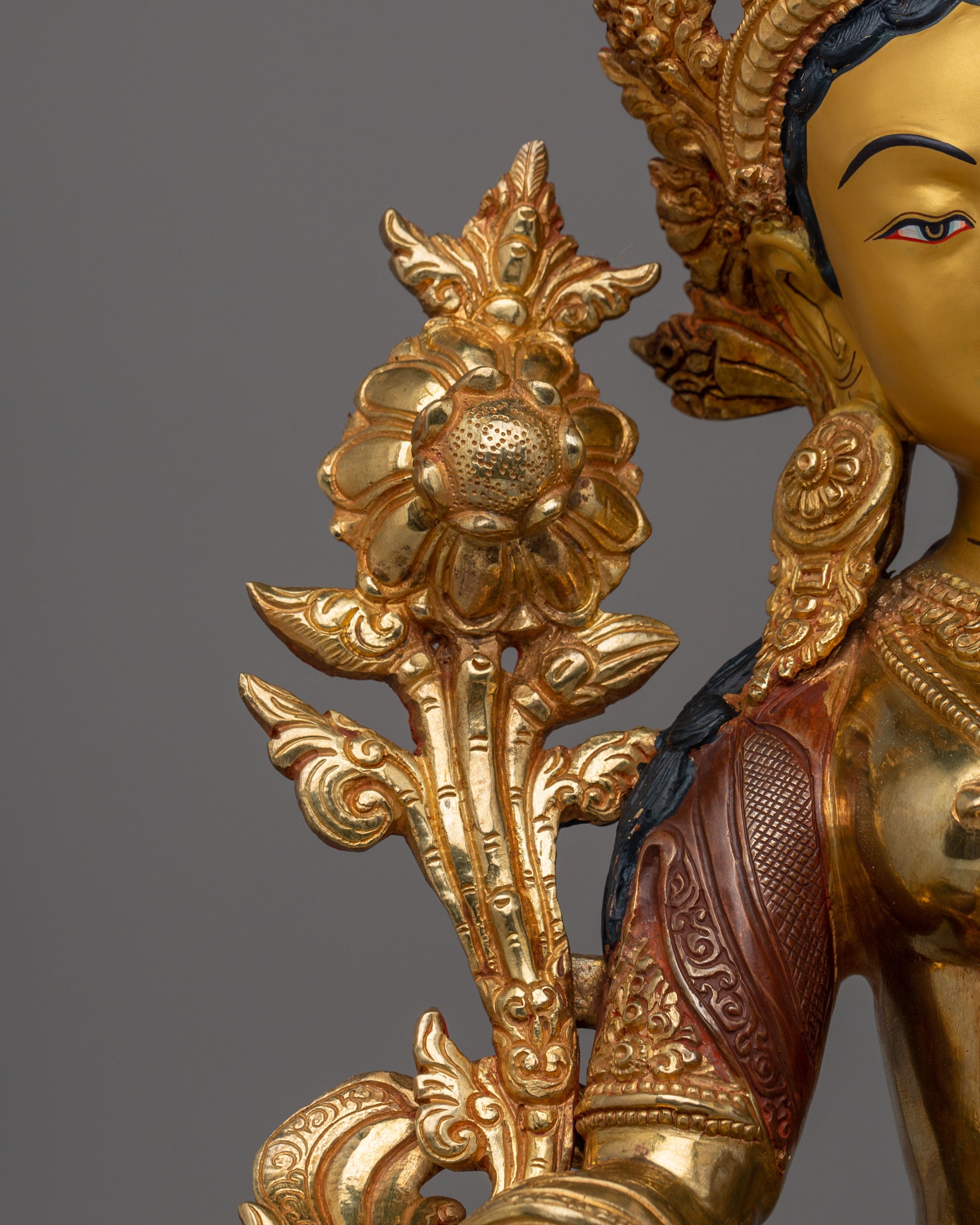 Green Tara Statue of Love and Compassion | Sacred Tibetan Artwork