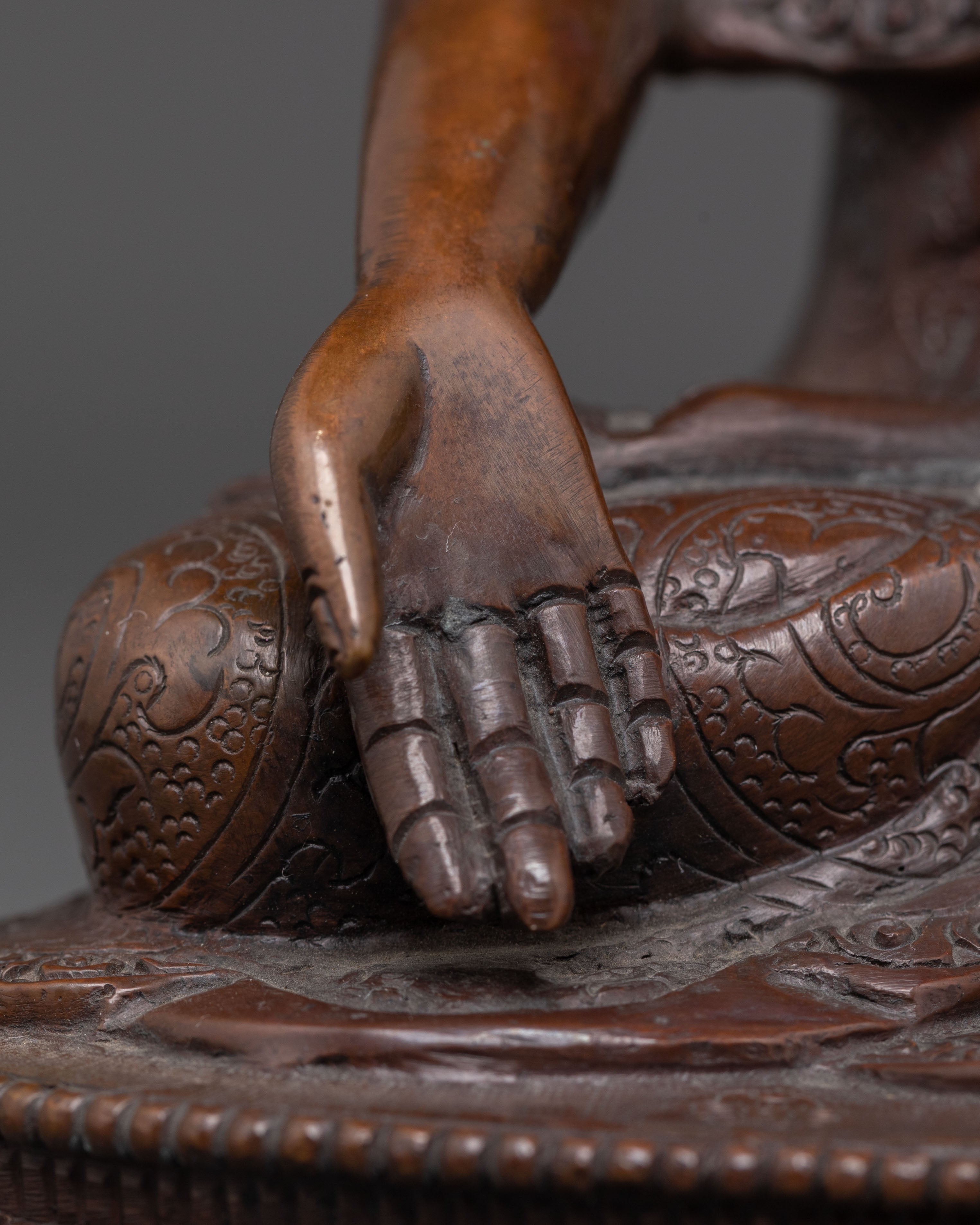 Handmade Ratnasambhava Copper Statue | Home Altar Decor