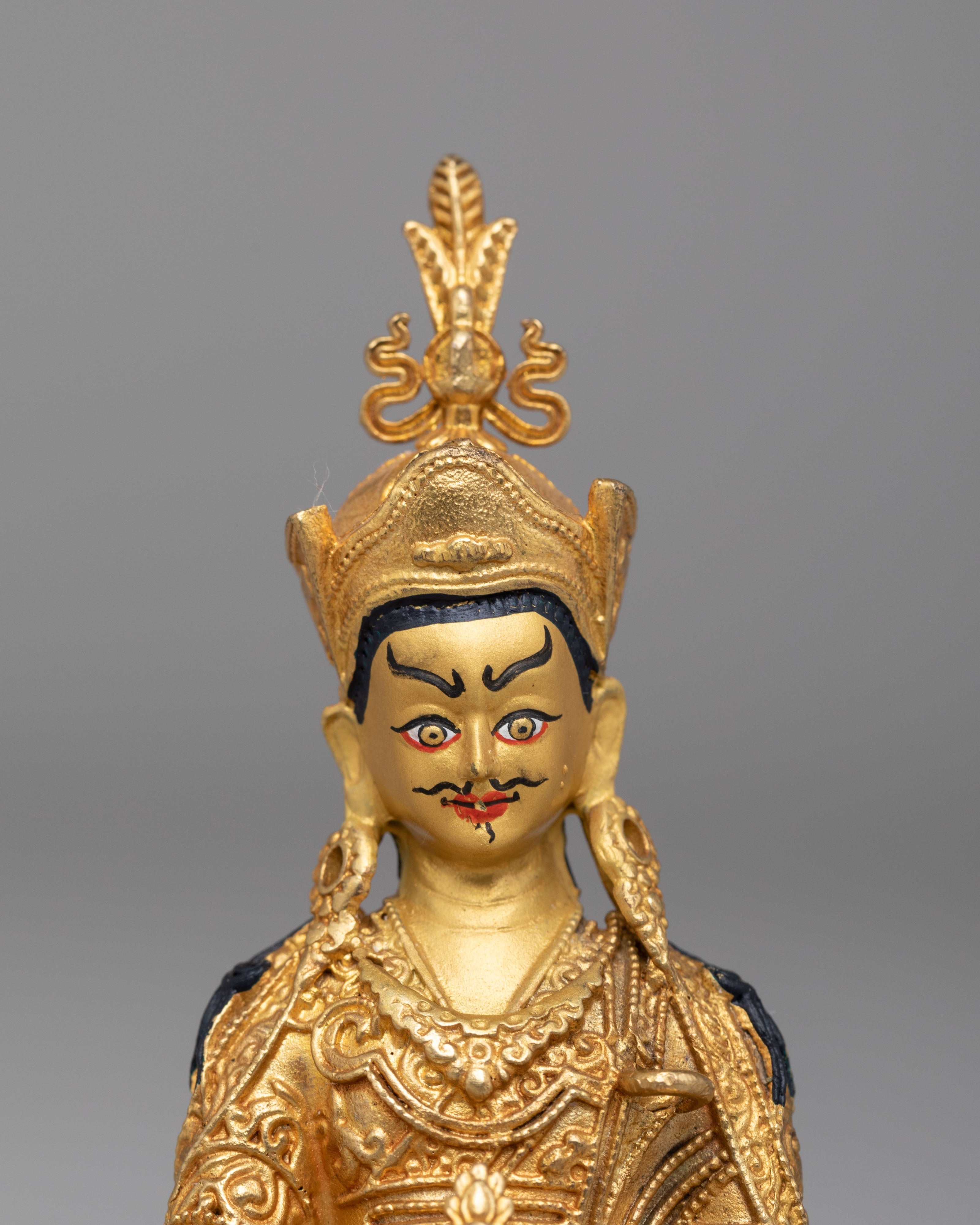 Handmade Guru Rinpoche Deity Statue | Padmasambhava Figurine for Meditation
