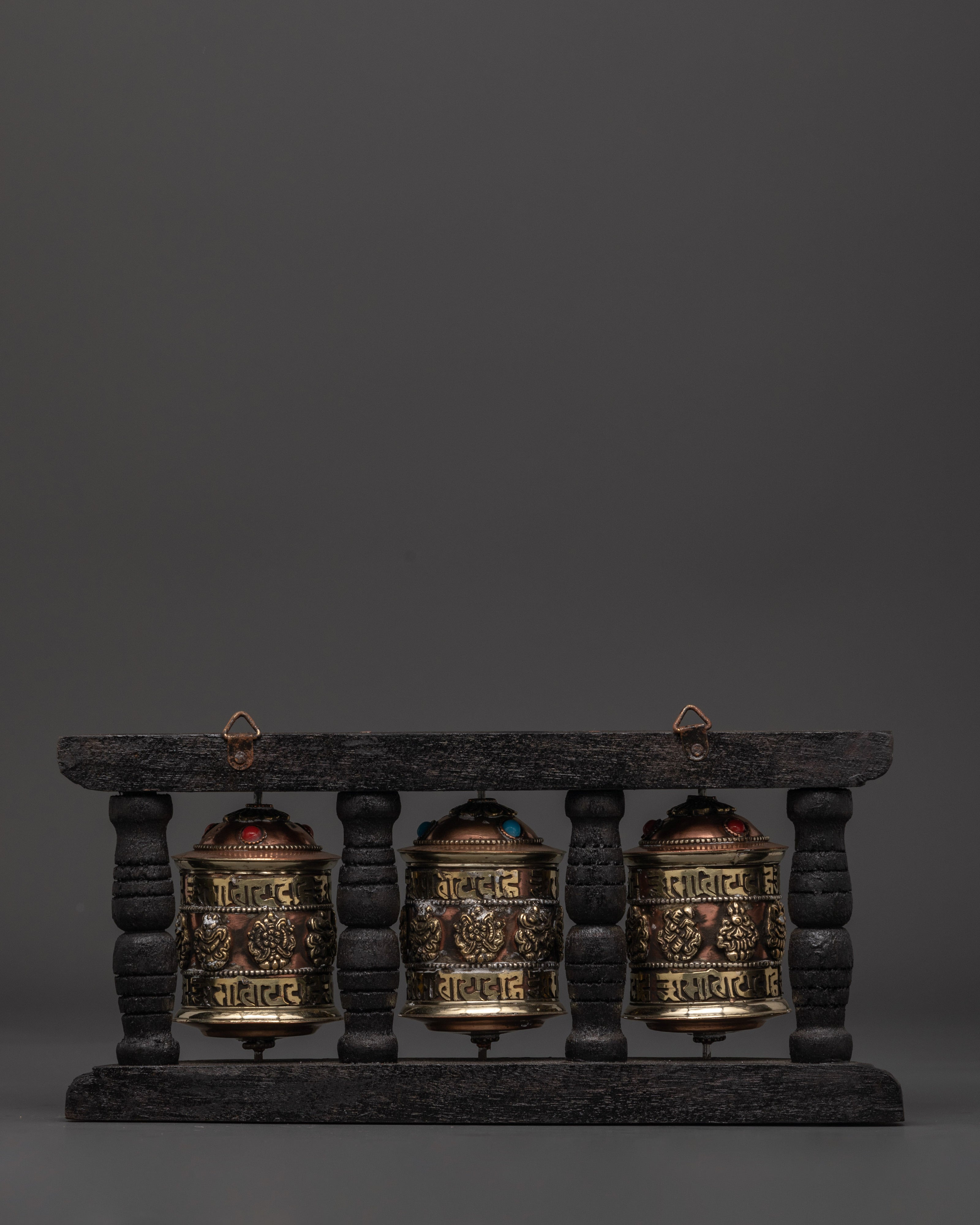 Handcarved Wooden Buddhist Prayer Wheel | For Mindful Meditation