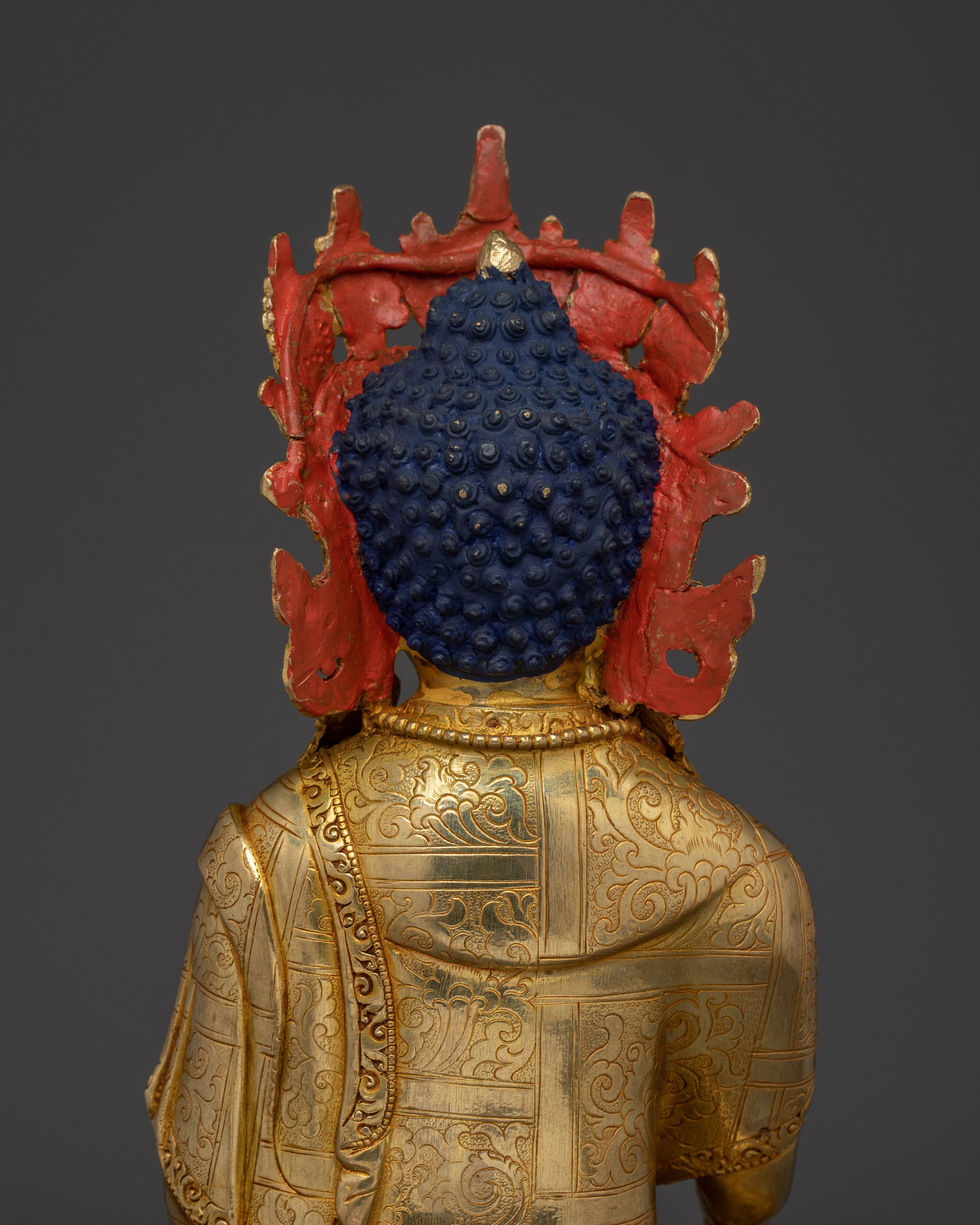 Awakened Royal Crown Shakyamuni Buddha Statue | Himalayan Golden Art