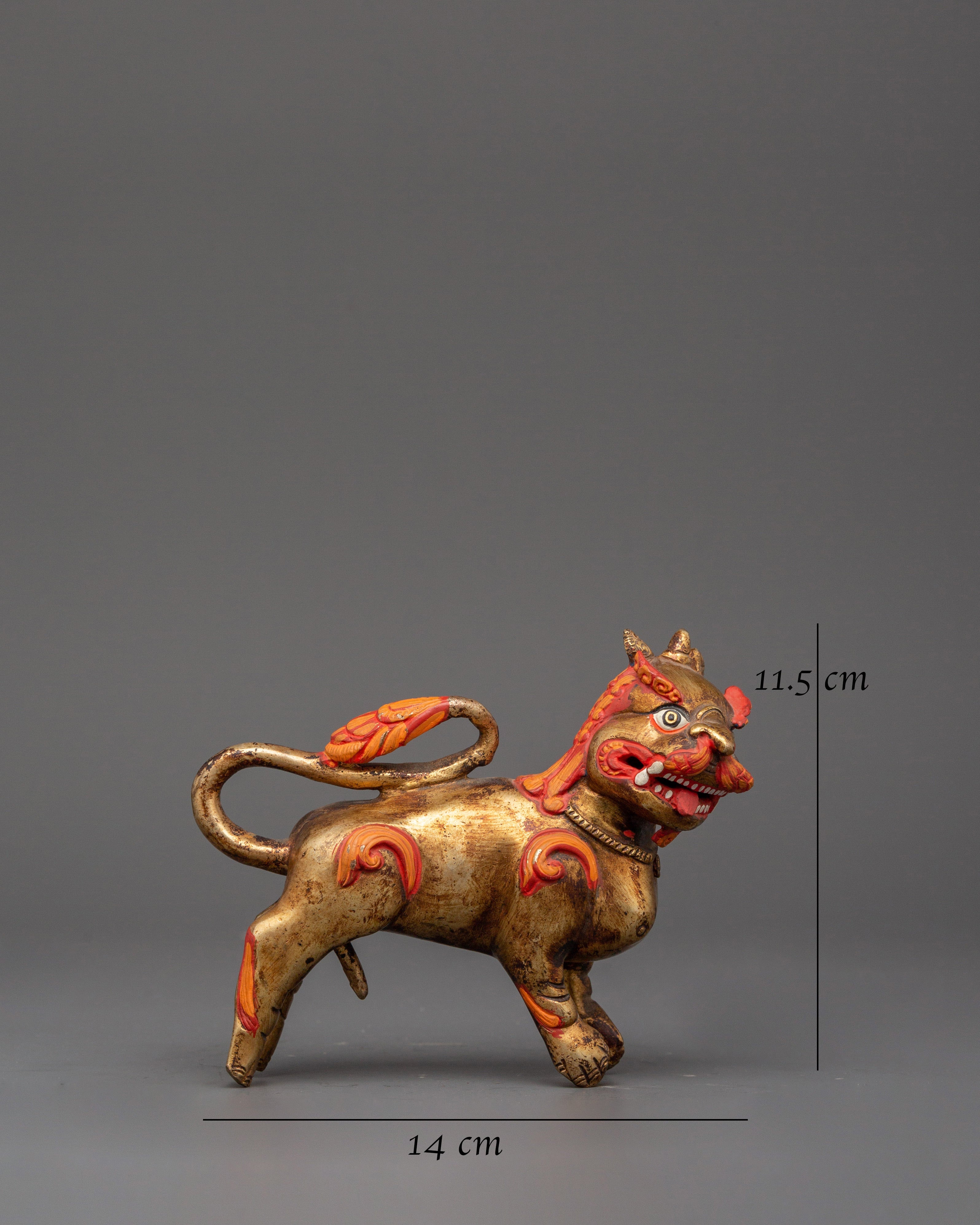 Handcrafted Pair of Tibetan Snow Lion Statues | Foo Dogs Crafts