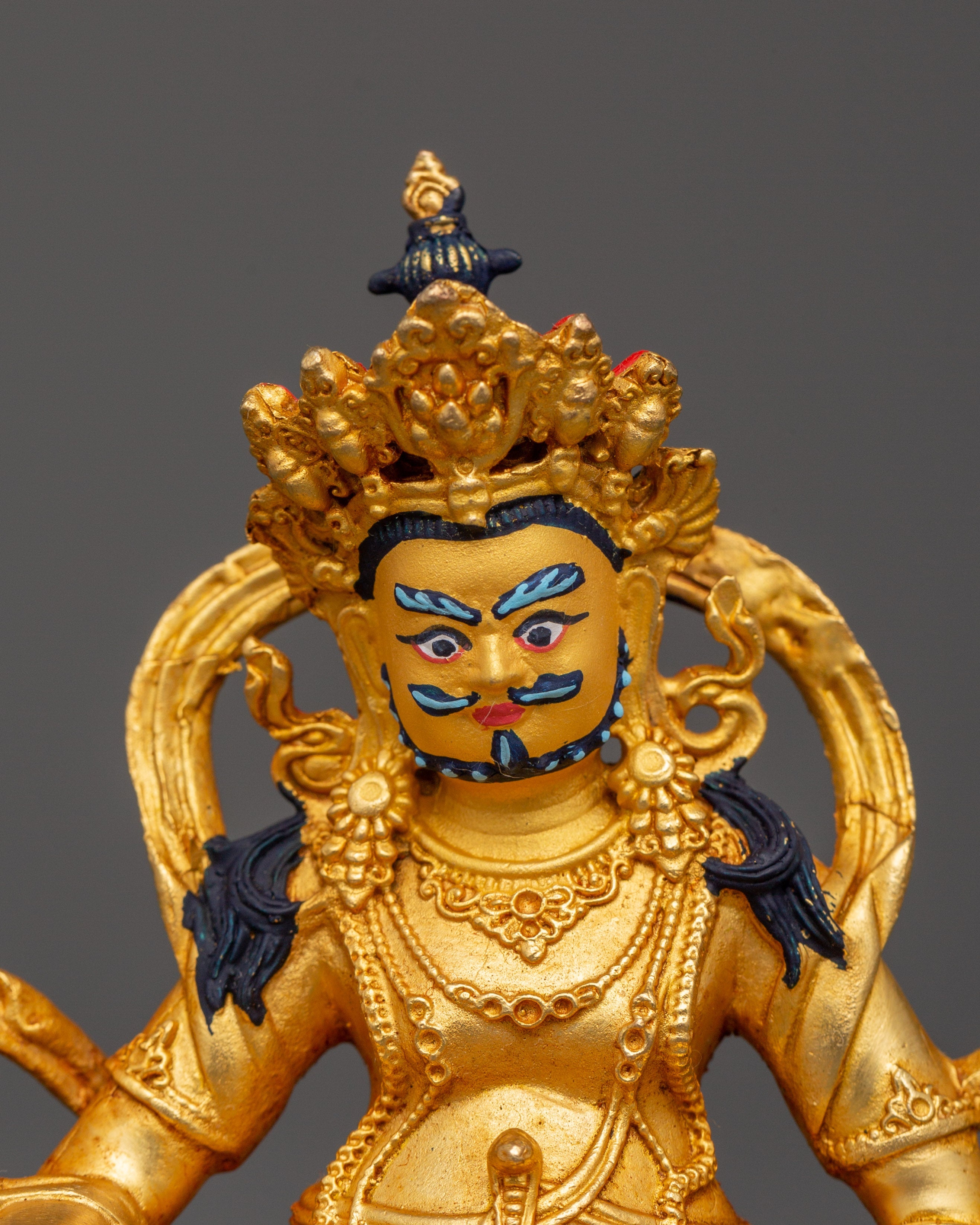 Lord of Wealth Dzambala Statue | Wrathful Fierce Buddhist Sculpture