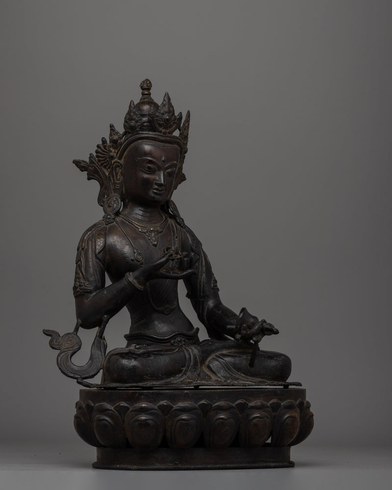 Handcrafted antique-finish Vajrasattva  bronze Buddha statue | Sacred Home Decor, Spiritual Altar Piece