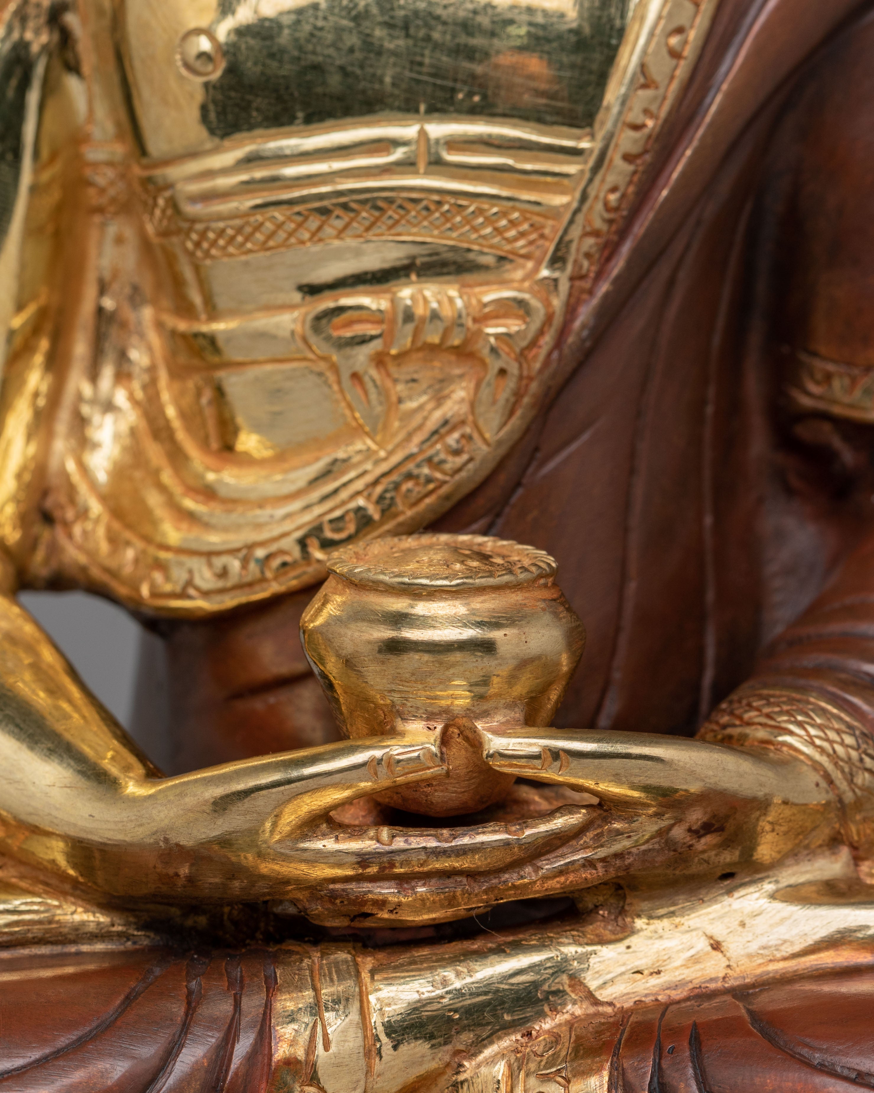 Traditional Amitabha Buddha Sculpture | Tibetan Buddhist Altar Statue