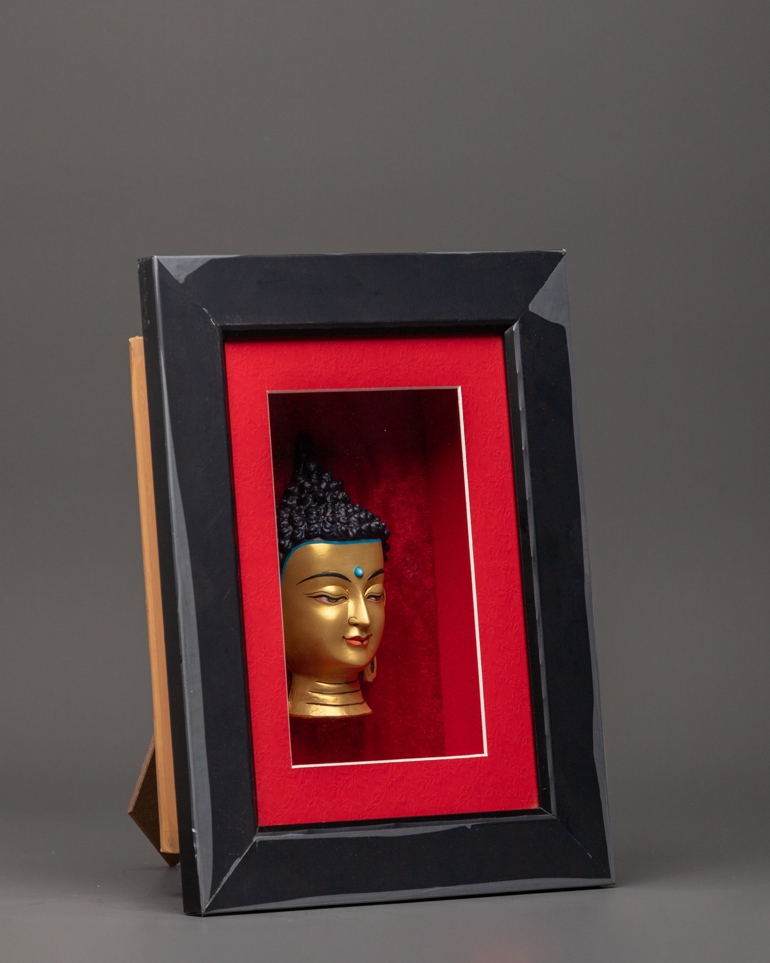Buddha Head in Frame | Elegant Spiritual Wall Art