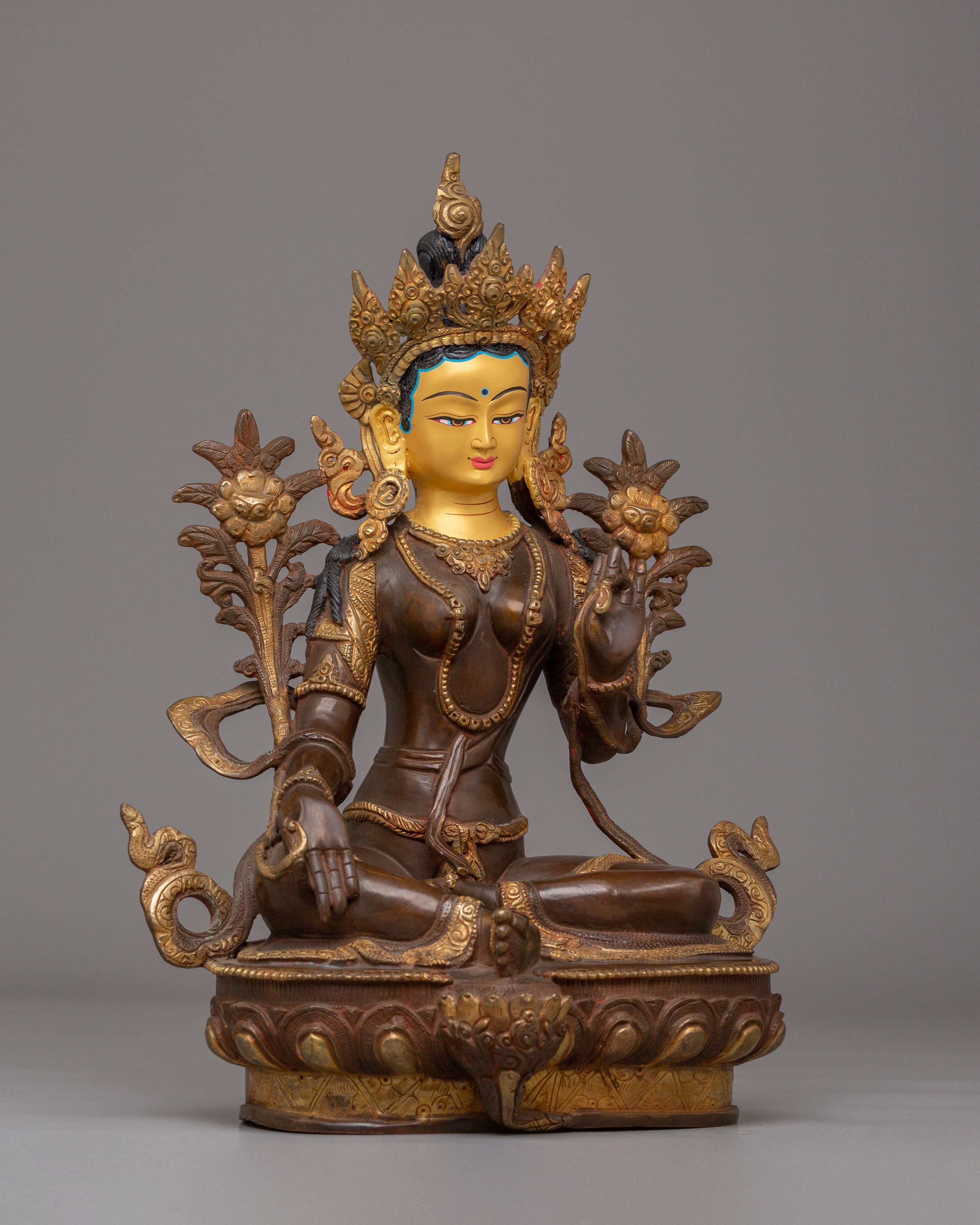 Shyama Tara Sculpture | Goddess of Compassion Green Tara Statue