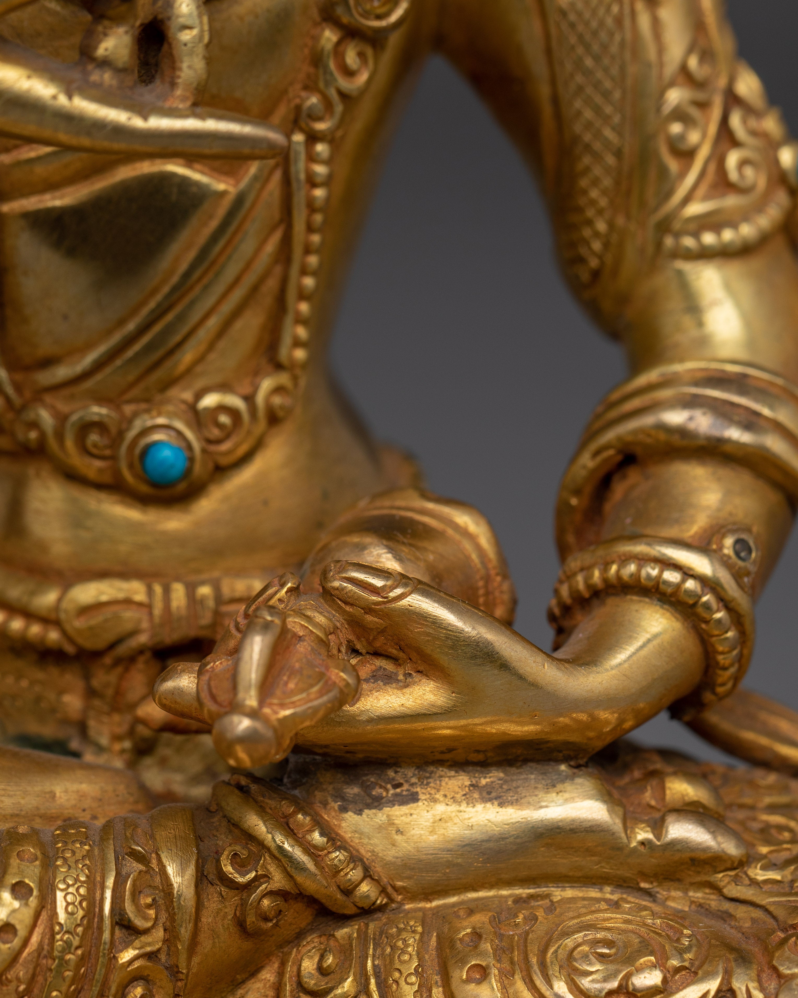 Golden Dorje Sempa Statue | Vajrasattva - Embodiment of Purity