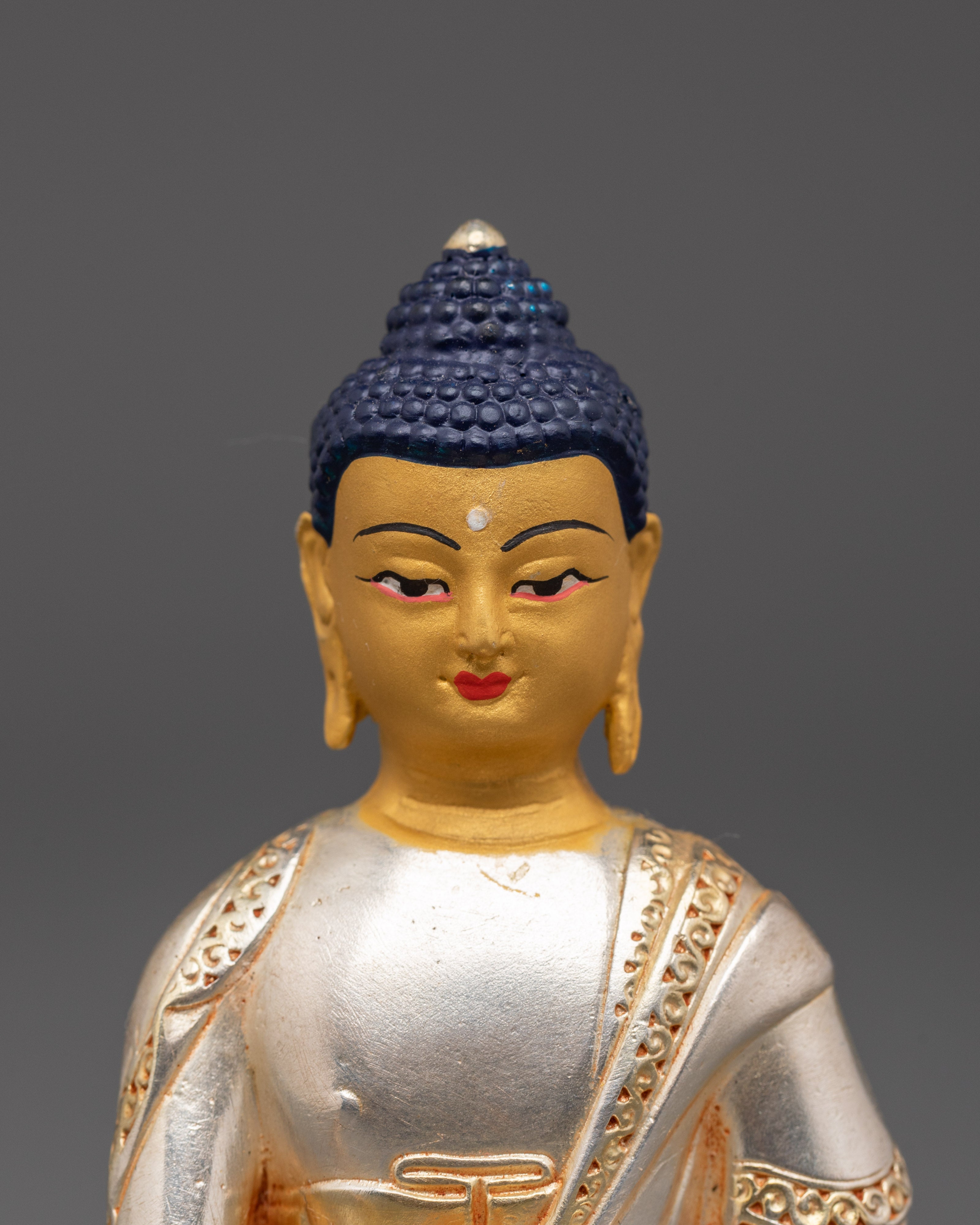 Silver Plated Medicine Buddha | Healing Buddhist Figurine