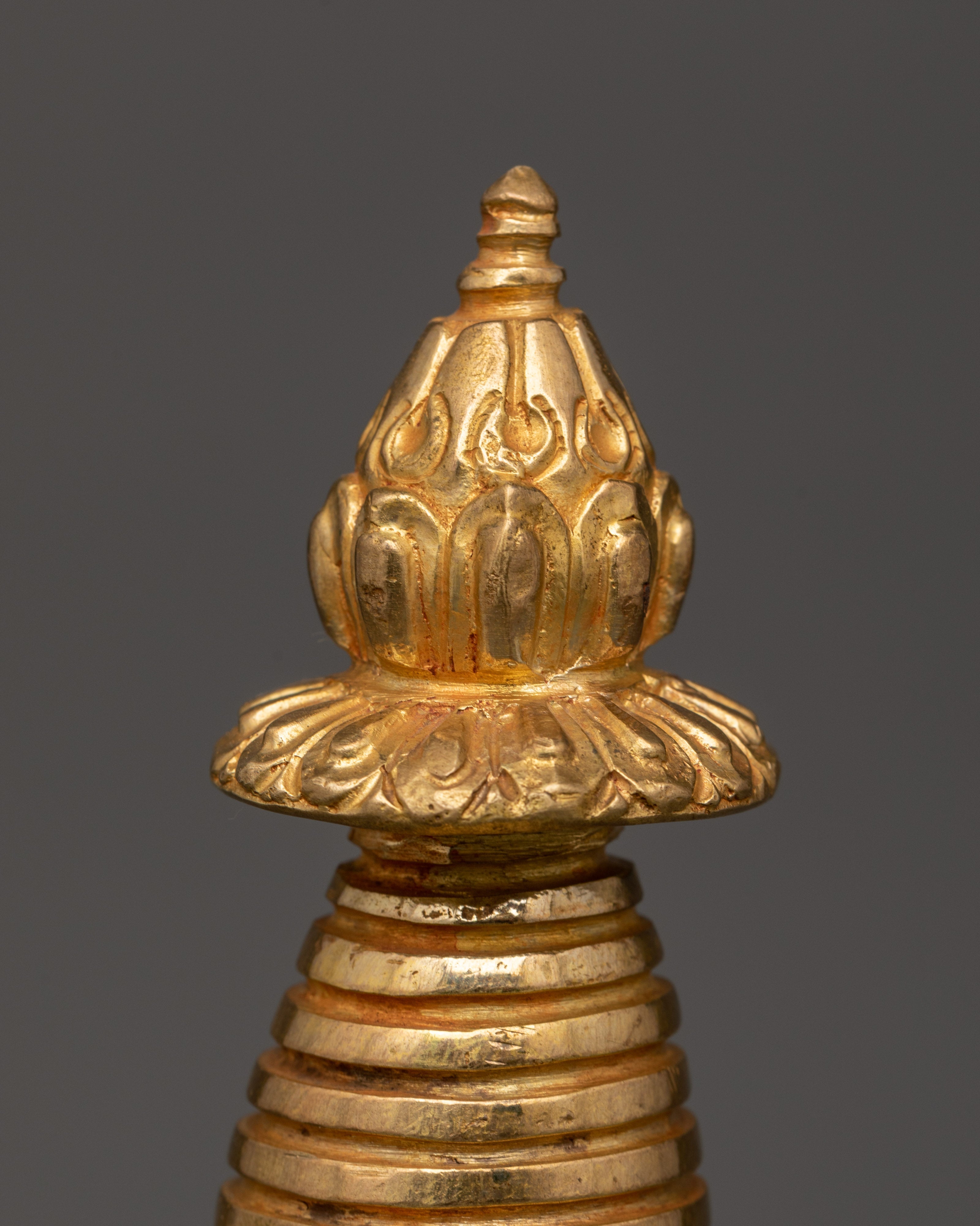 Gold Plated Buddhist Decor | Sacred Buddhist Sculpture