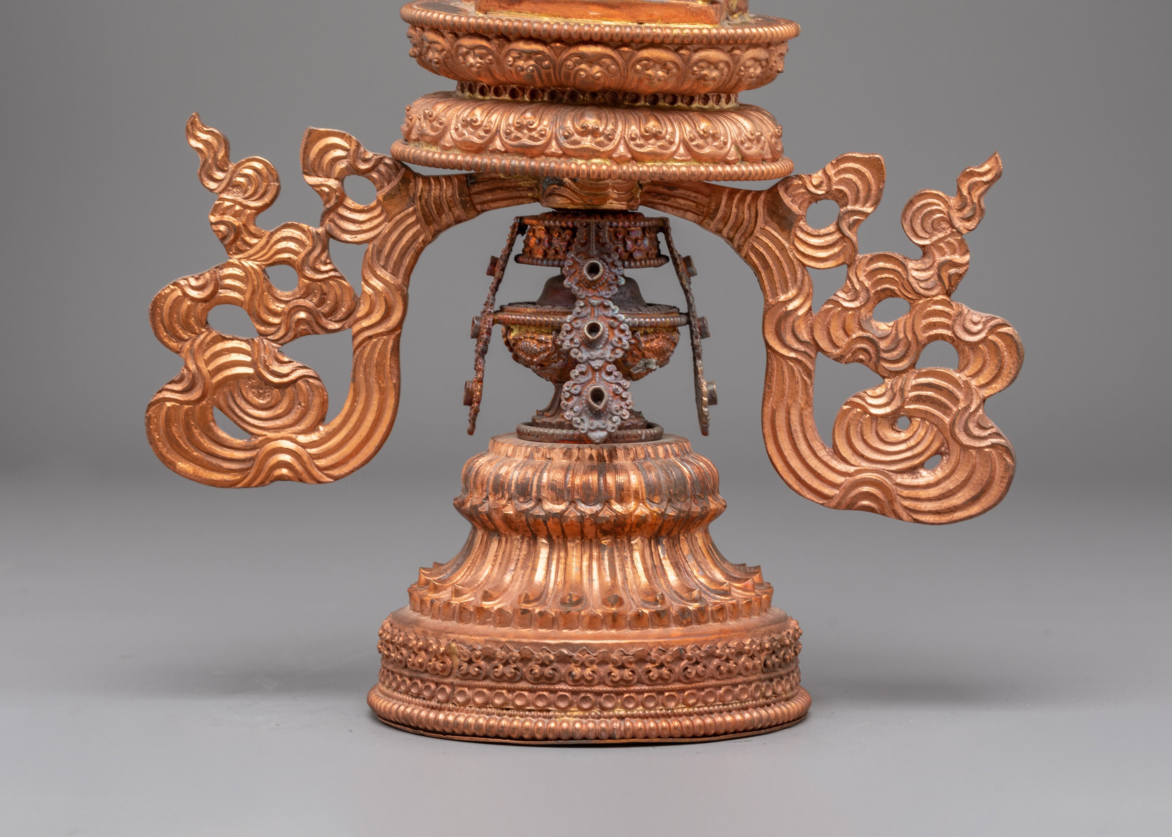 Sacred Buddhist Raja Rani Decorative Set | Copper Royal Figurine Collection