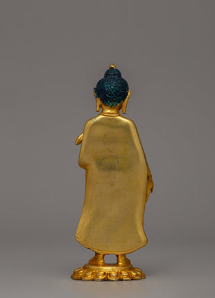 Gold Plated Dipankar Buddha statue | Ancient Buddha Figure