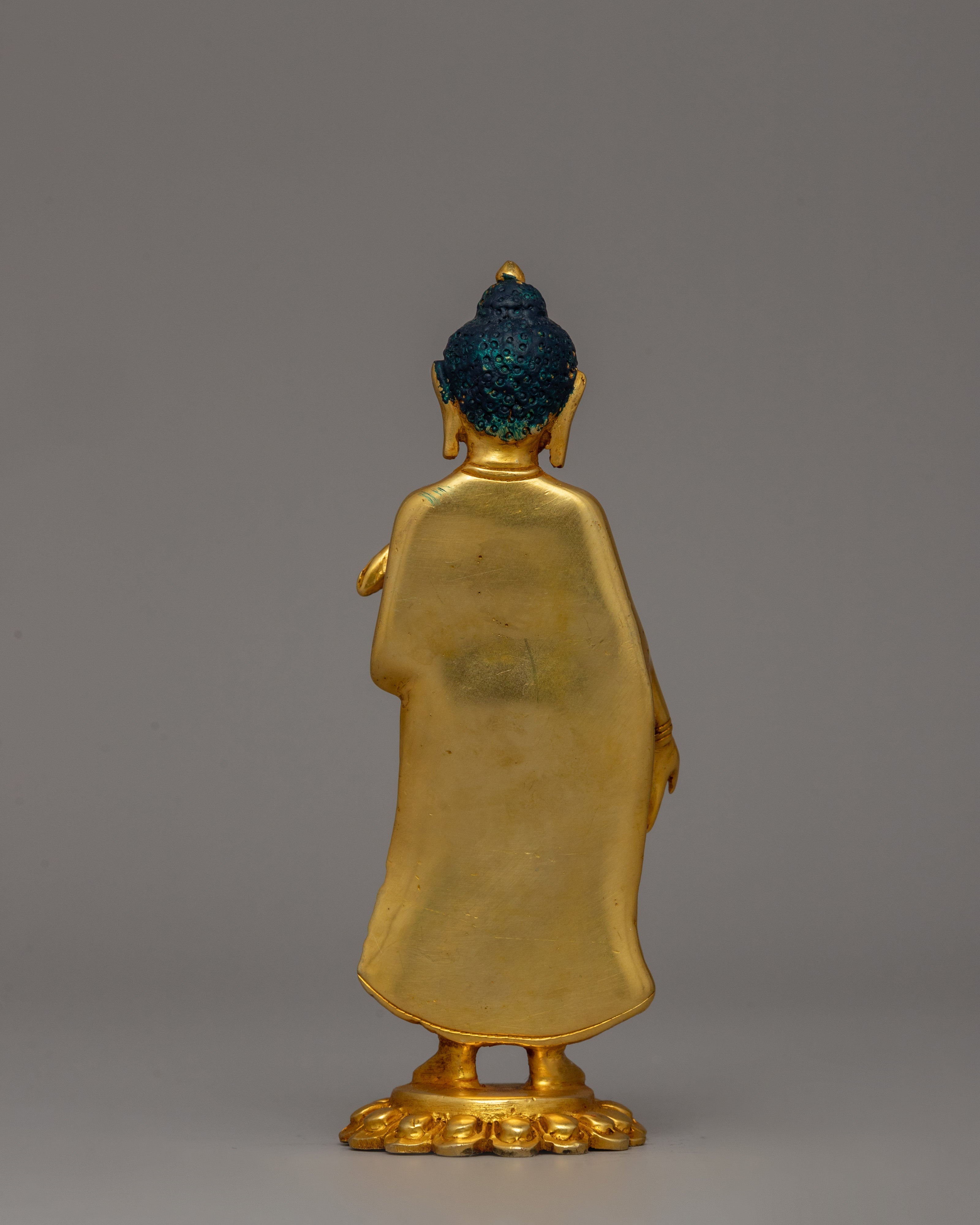 Gold Plated Dipankar Buddha statue | Ancient Buddha Figure