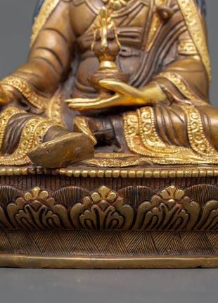 Rinpoche Lotus Born Guru Statue | Gold plated Figurine