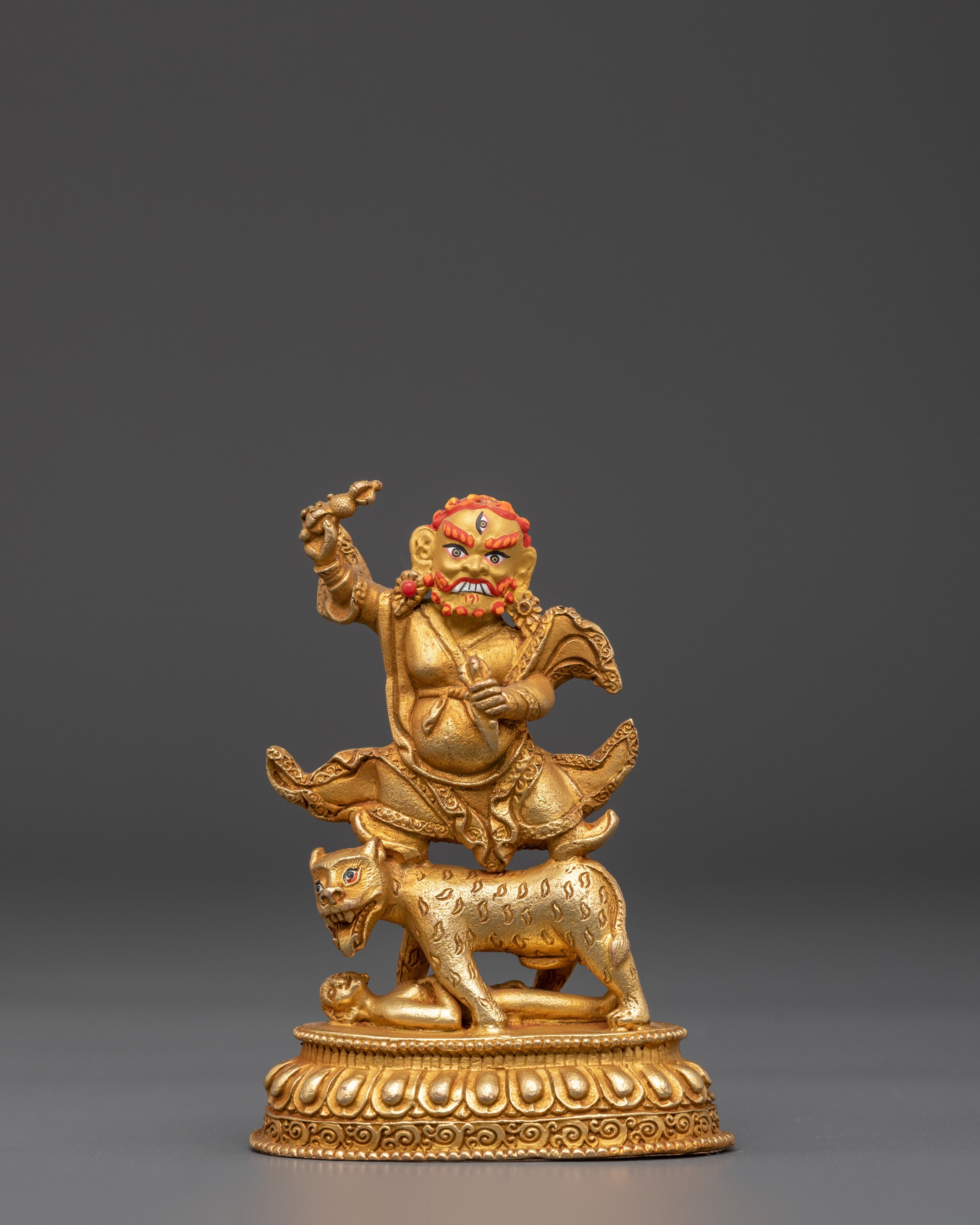 Sacred Protector Deity Dorje Drollo Statue | Tibetan Guardian Sculpture