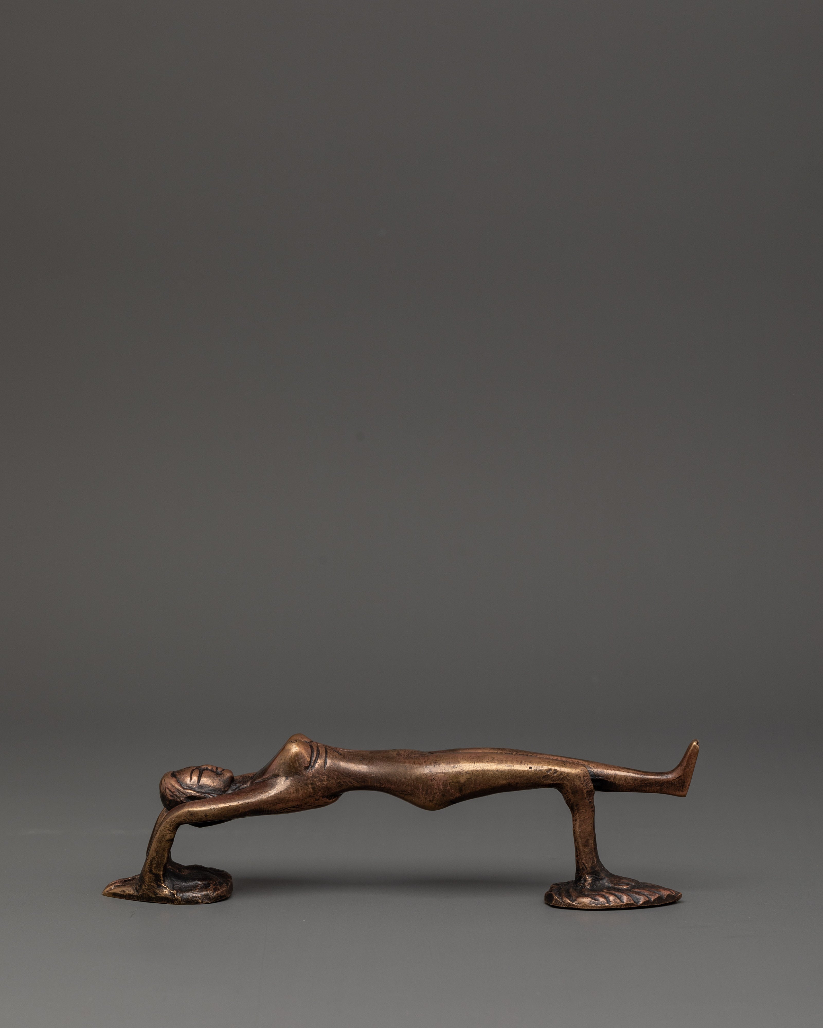 Traditional Tibetan Door Handle Set | Oxidized Copper Decorative Hardware