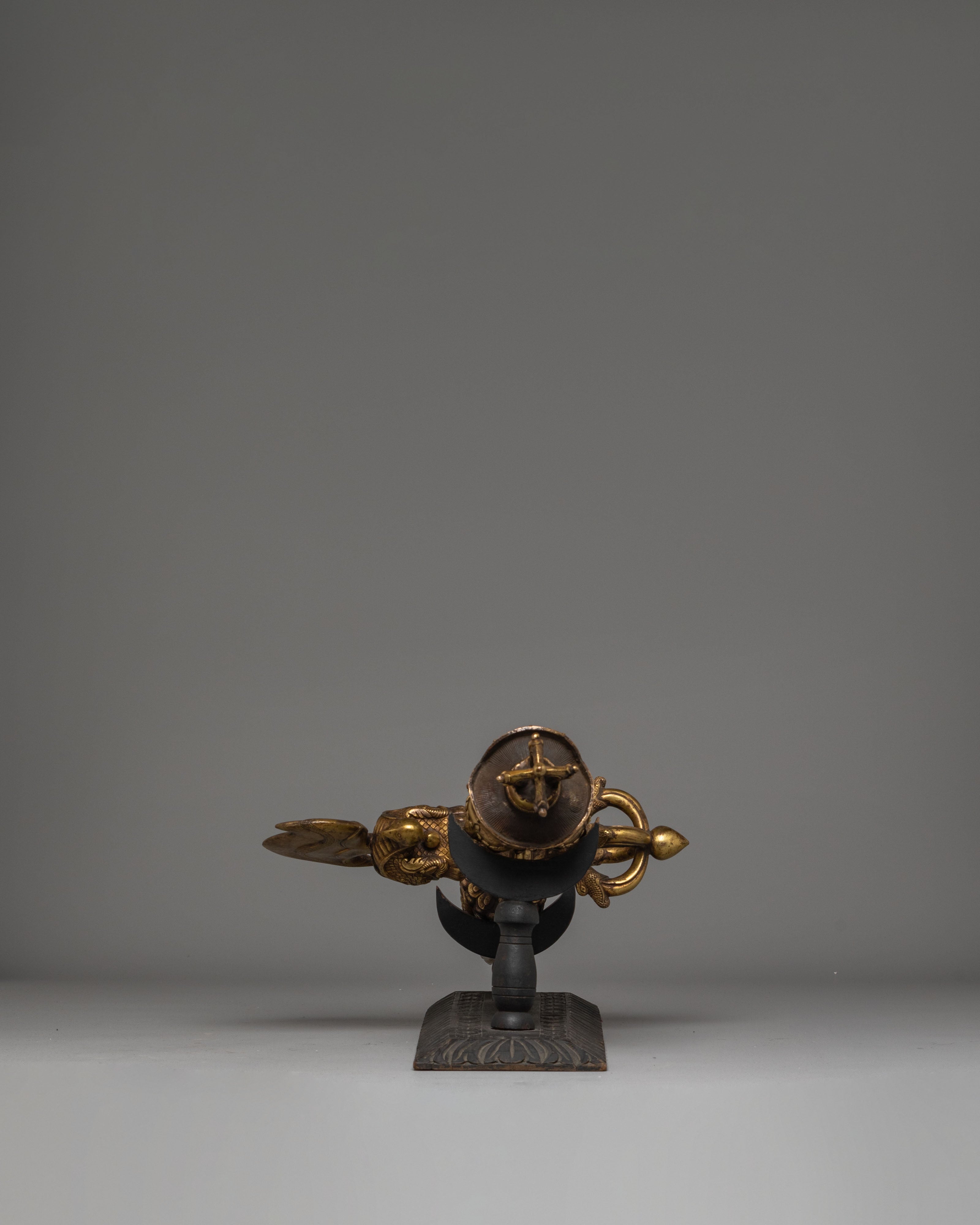 Tibetan Copper Phurba | Gold Plated Ritual Tool for Spiritual Practice