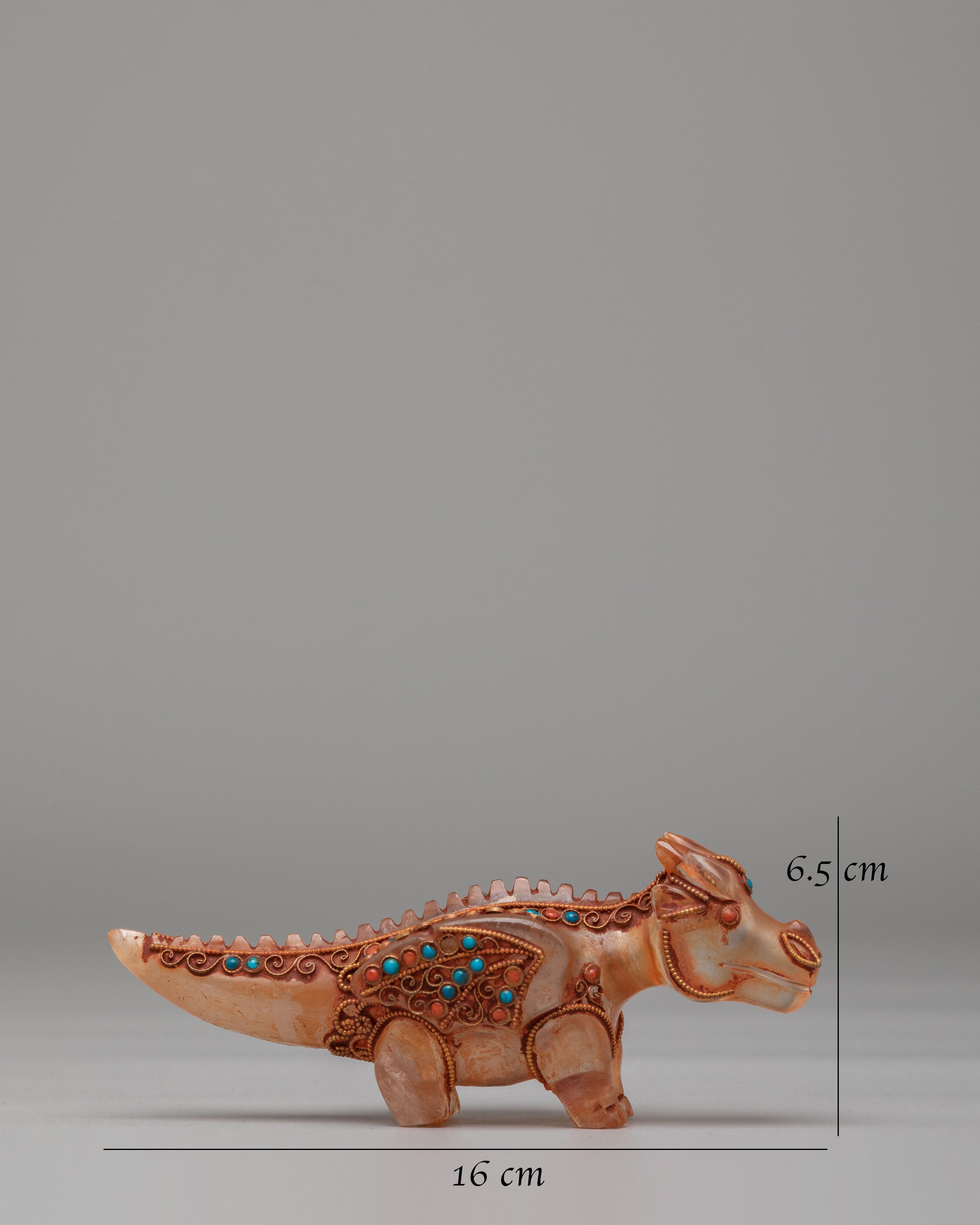 Himalayan Crystal Dragon | Copper & Gemstone Art