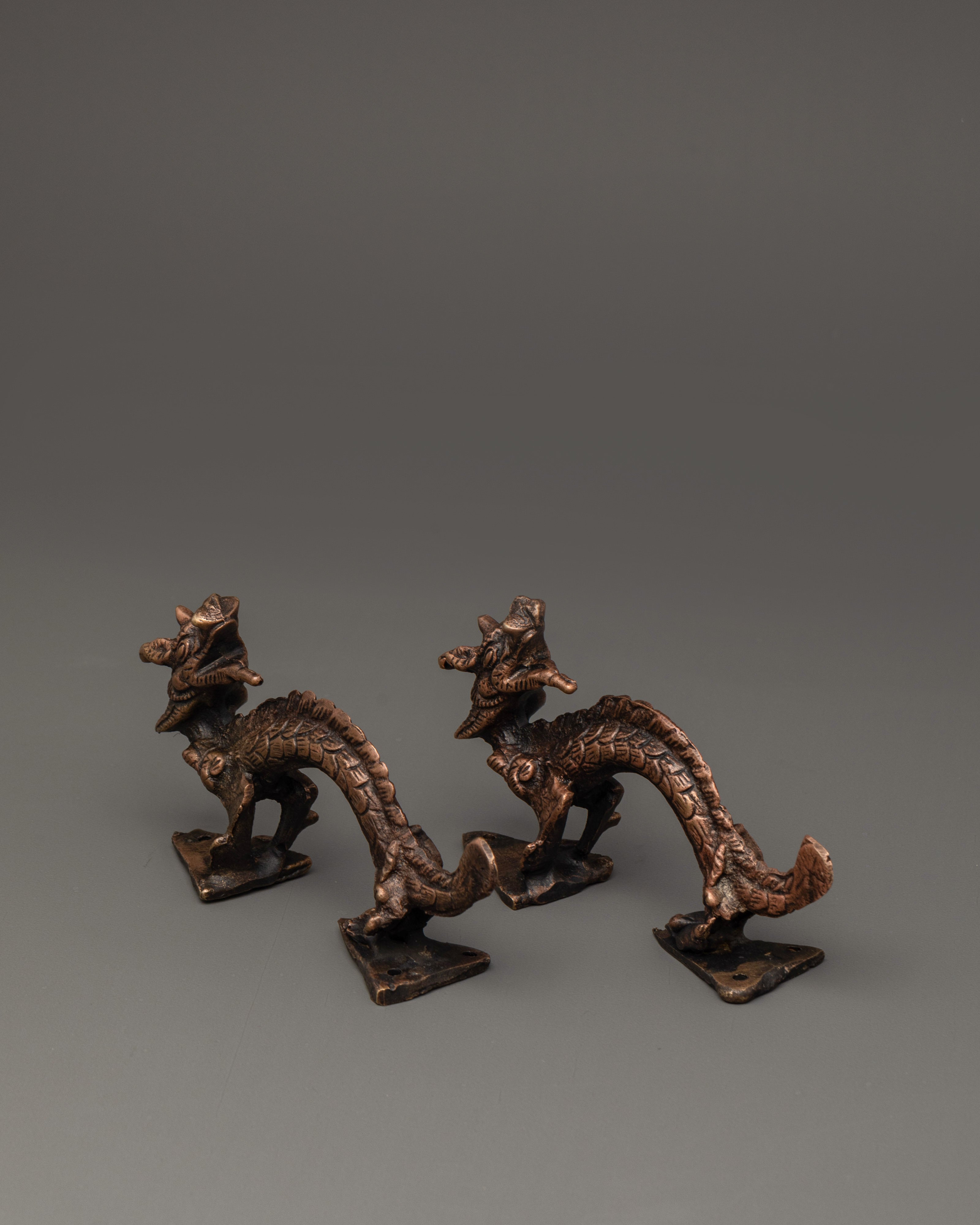 Traditional Himalayan Metal Door Handle | Handcrafted Copper Door Ornament
