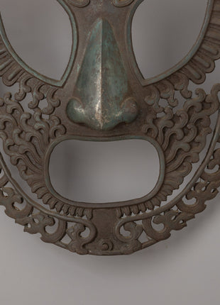 Handcrafted Buddhist Iron Mask | Sacred Ritual Artifact