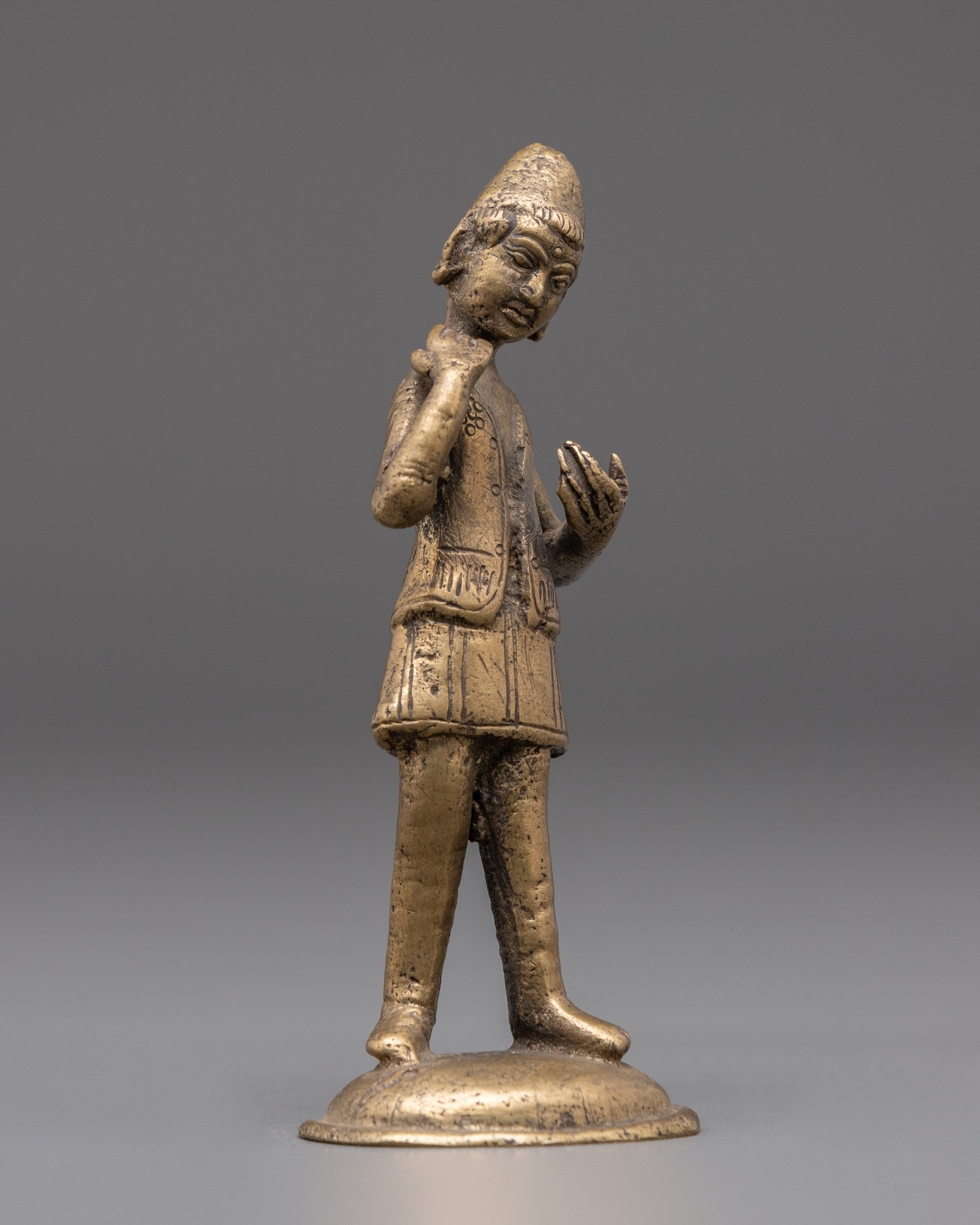 Traditional Musical Statue | Brass Musician Figurine with Antique Finish