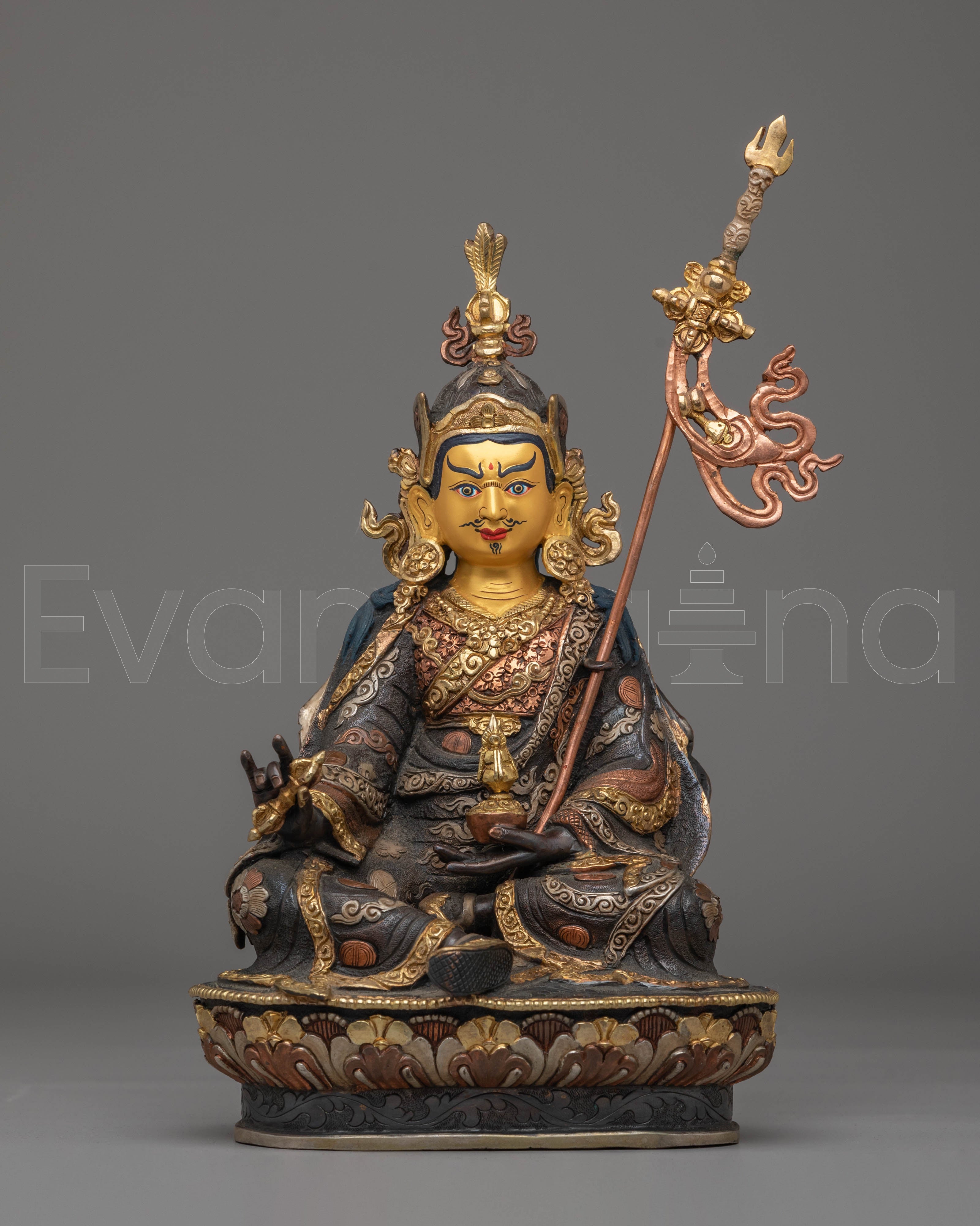 Guru Rinpoche Copper Handmade Sculpture 