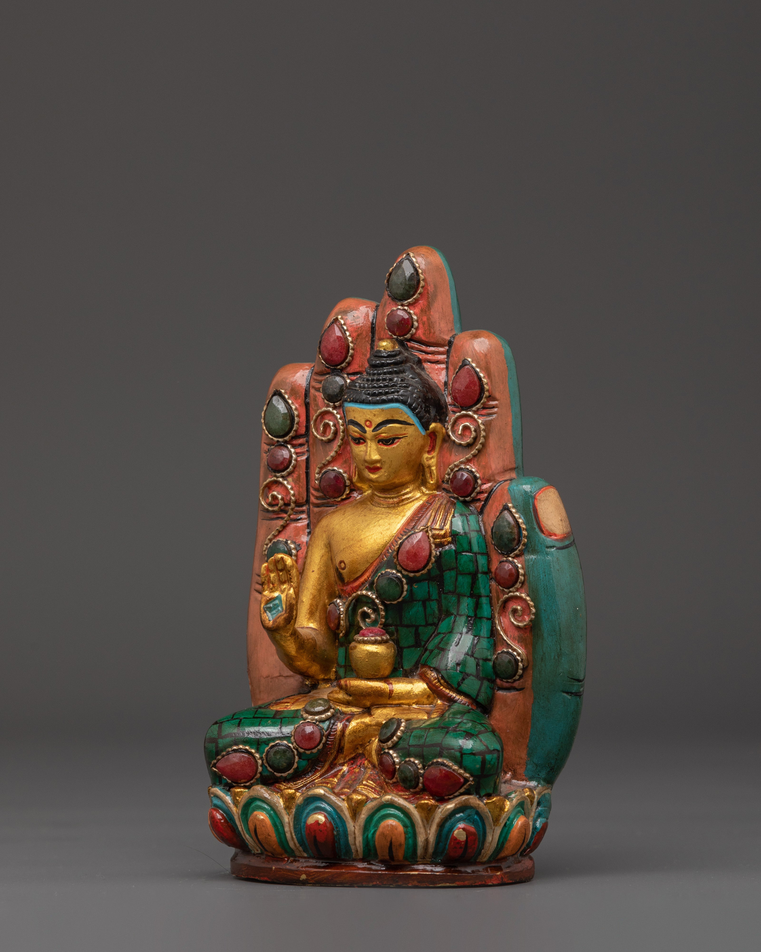 Handcrafted Amoghasiddhi Buddha Figurine | Symbol of Protection & Wisdom